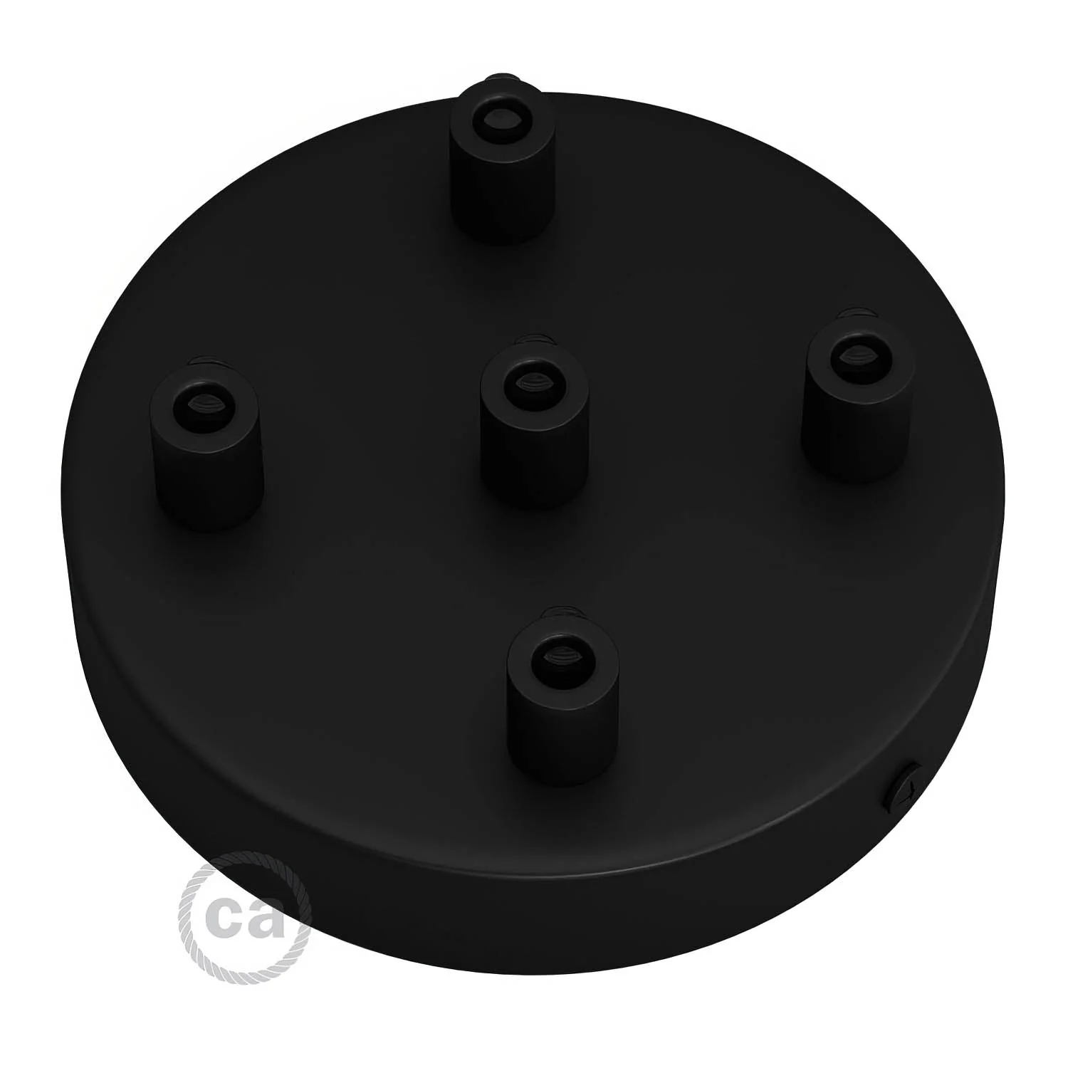 5-hole cylindrical metal ceiling rose kit - Black - Image 7