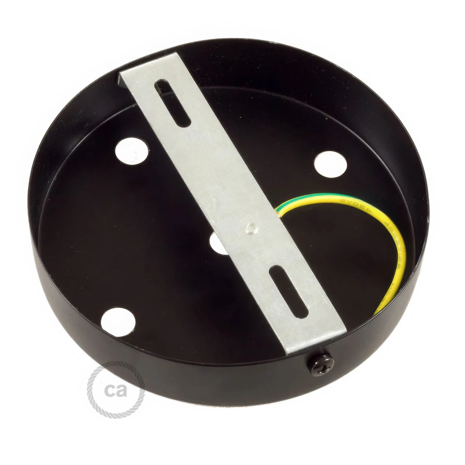 5-hole cylindrical metal ceiling rose kit - Black - Image 9