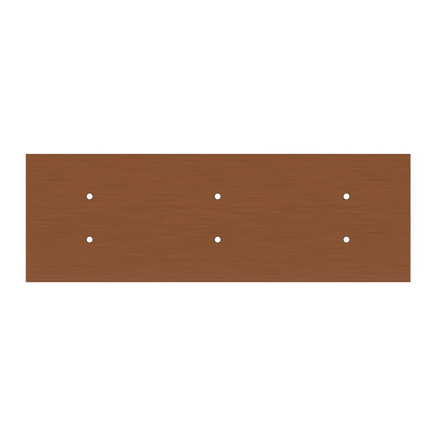 6-drop pendant lamp with XXL rectangular Rose-One, 675 mm, with metal finishes - Satin copper - Image 5