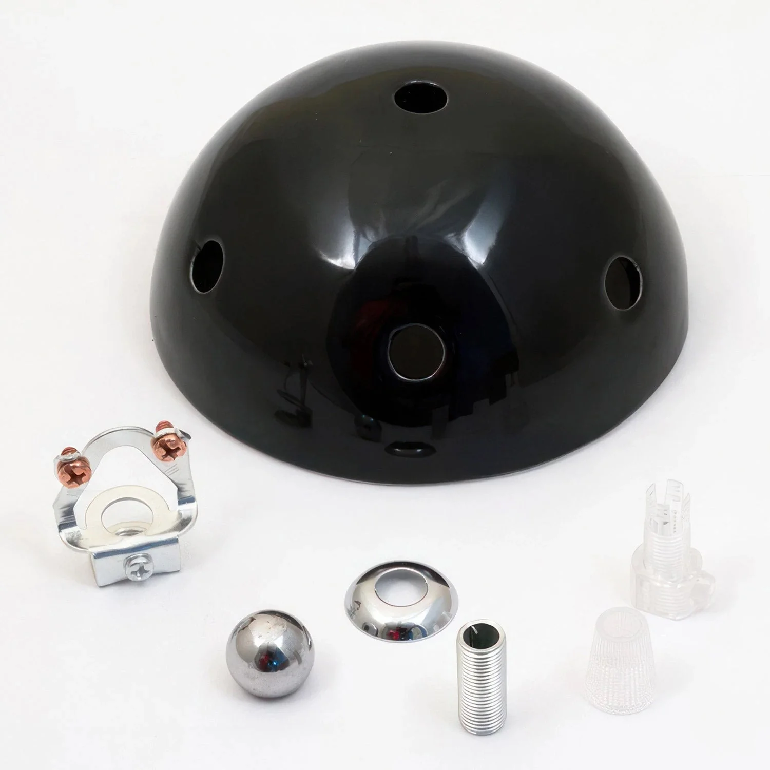 7-hole ceramic ceiling rose kit – Black - Image 3