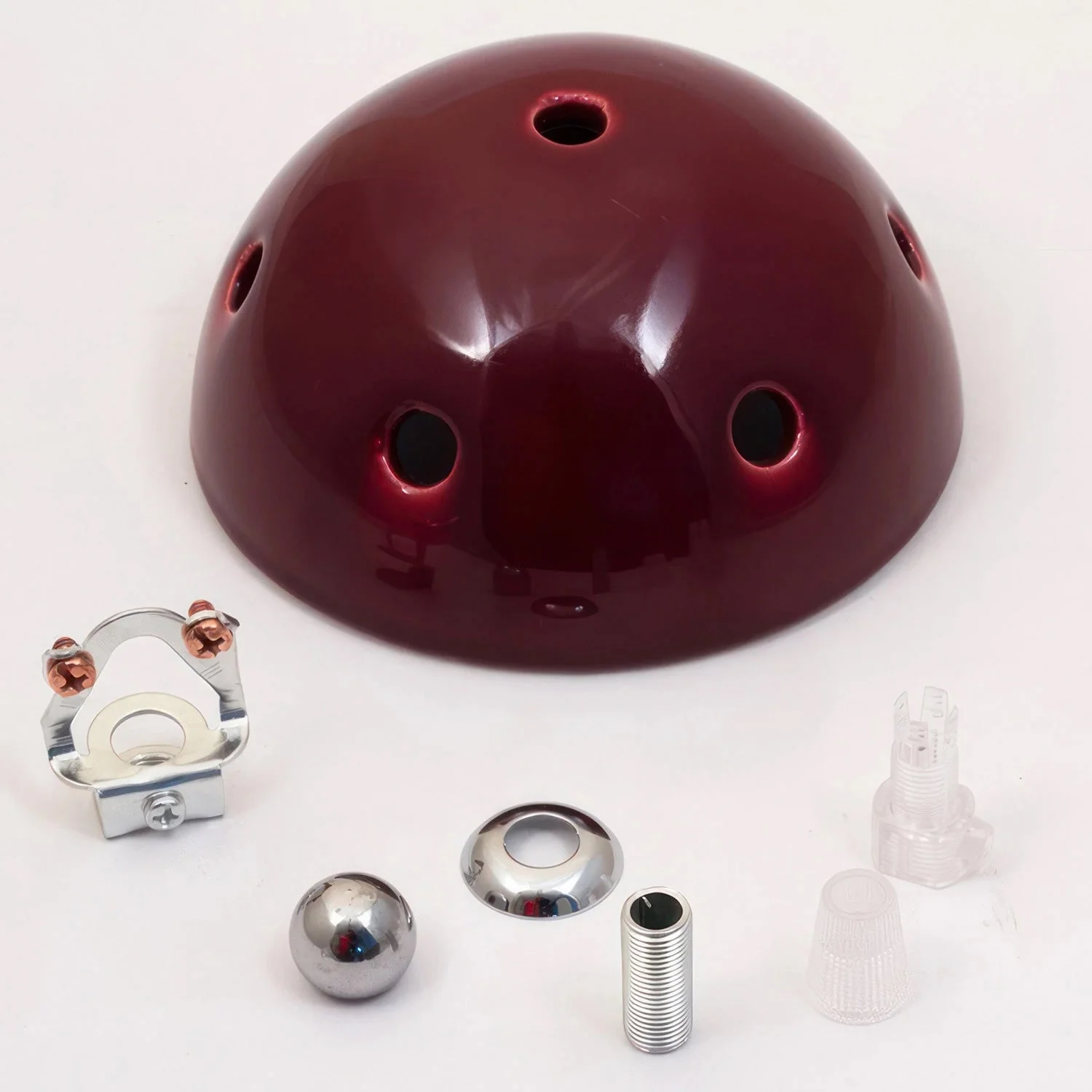 7-hole ceramic ceiling rose kit - Bordeaux - Image 3