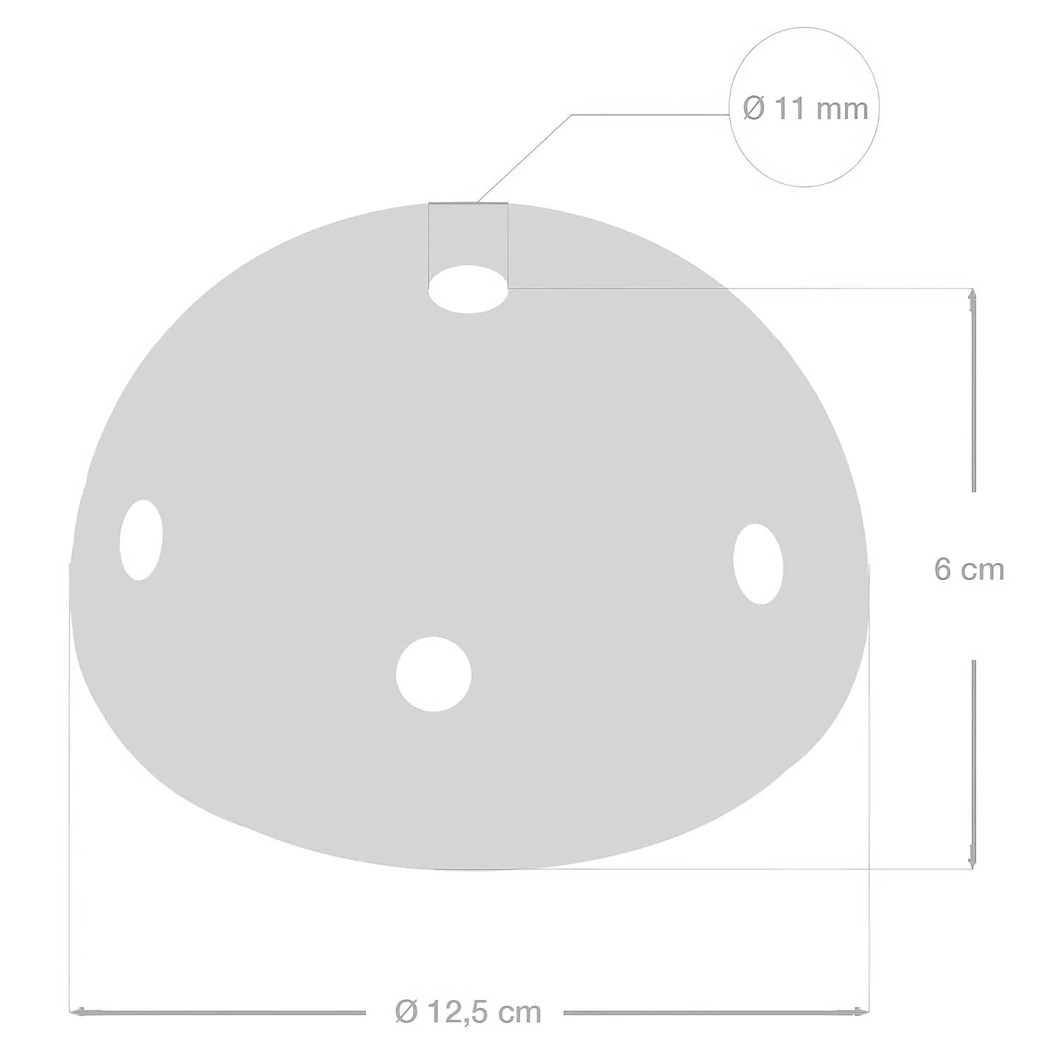 Ceramic ceiling rose kit with 7 holes - Yellow - Image 5