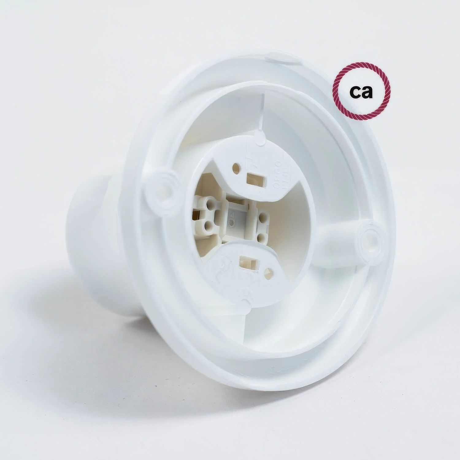 90° E27 lamp holder for wall or ceiling in thermoplastic - White - Image 2