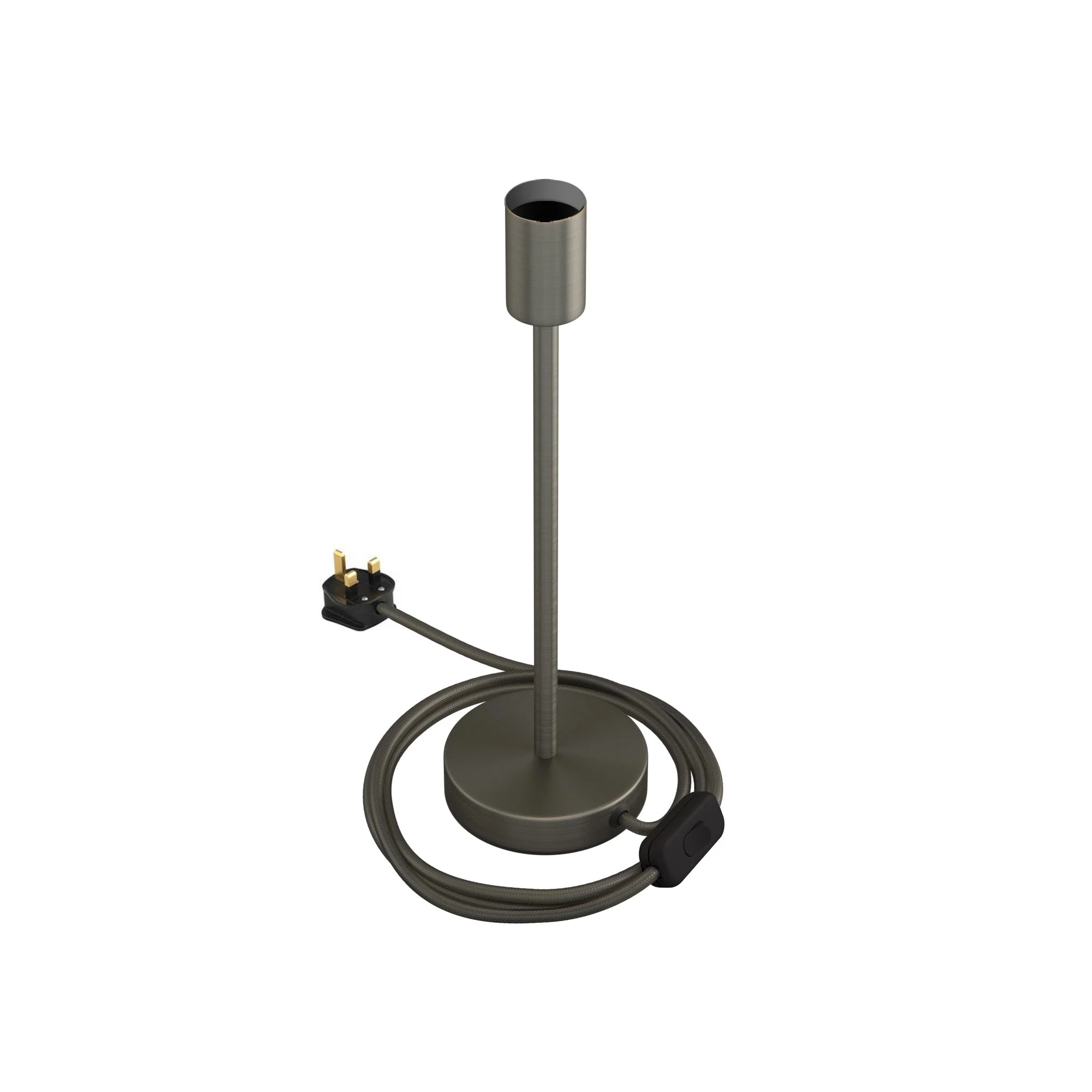 Alzaluce – Table lamp in metal with UK plug – Satin titanium - Image 11