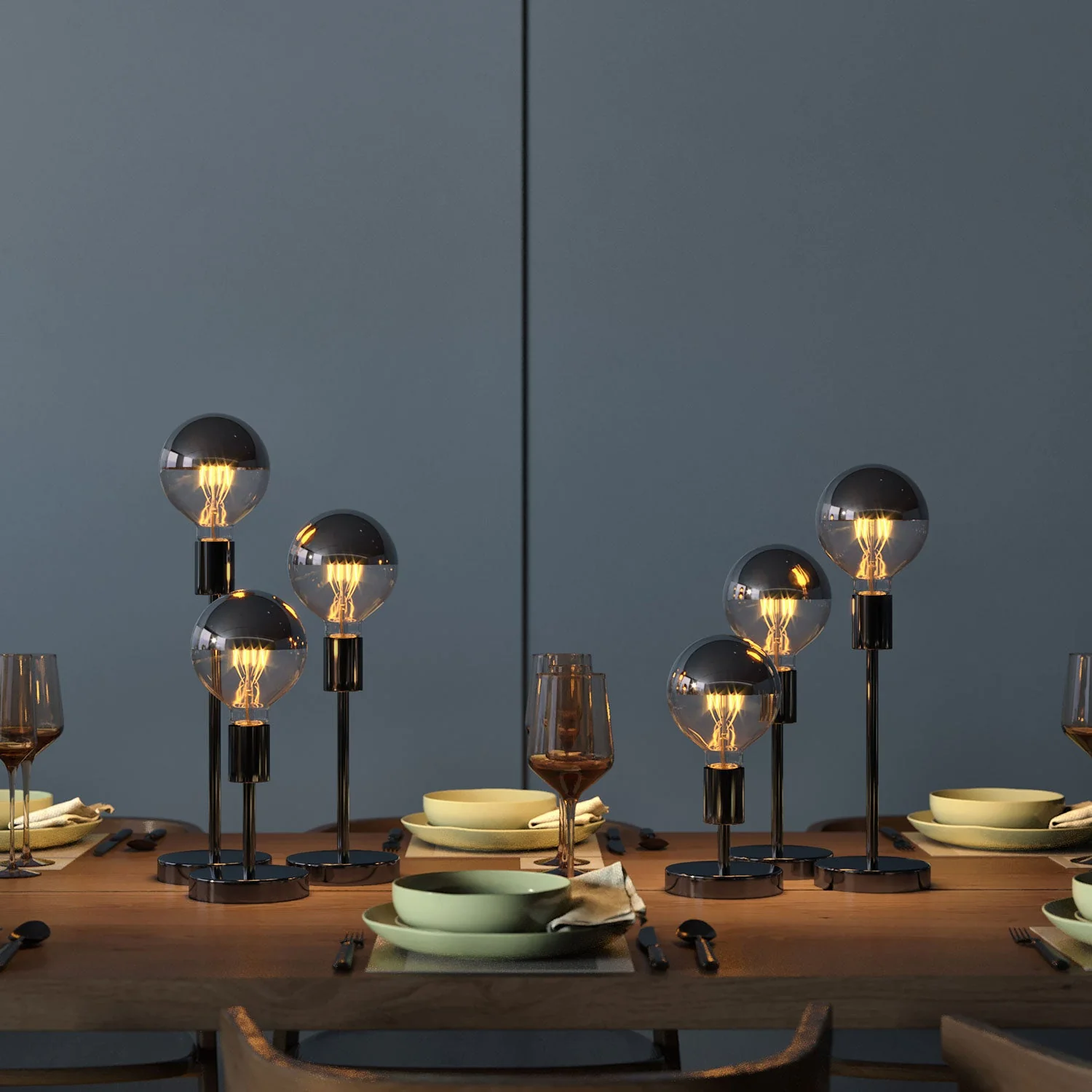 Alzaluce - Metal table lamp with UK plug - Pearl black - Image 2