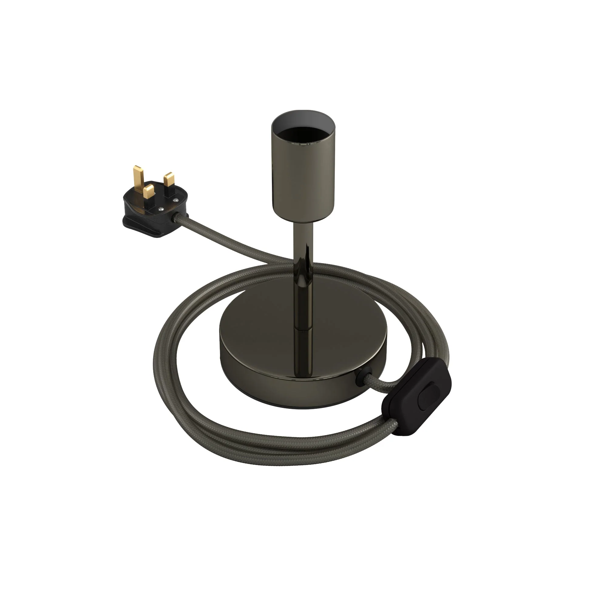 Alzaluce - Metal table lamp with UK plug - Pearl black - Image 5