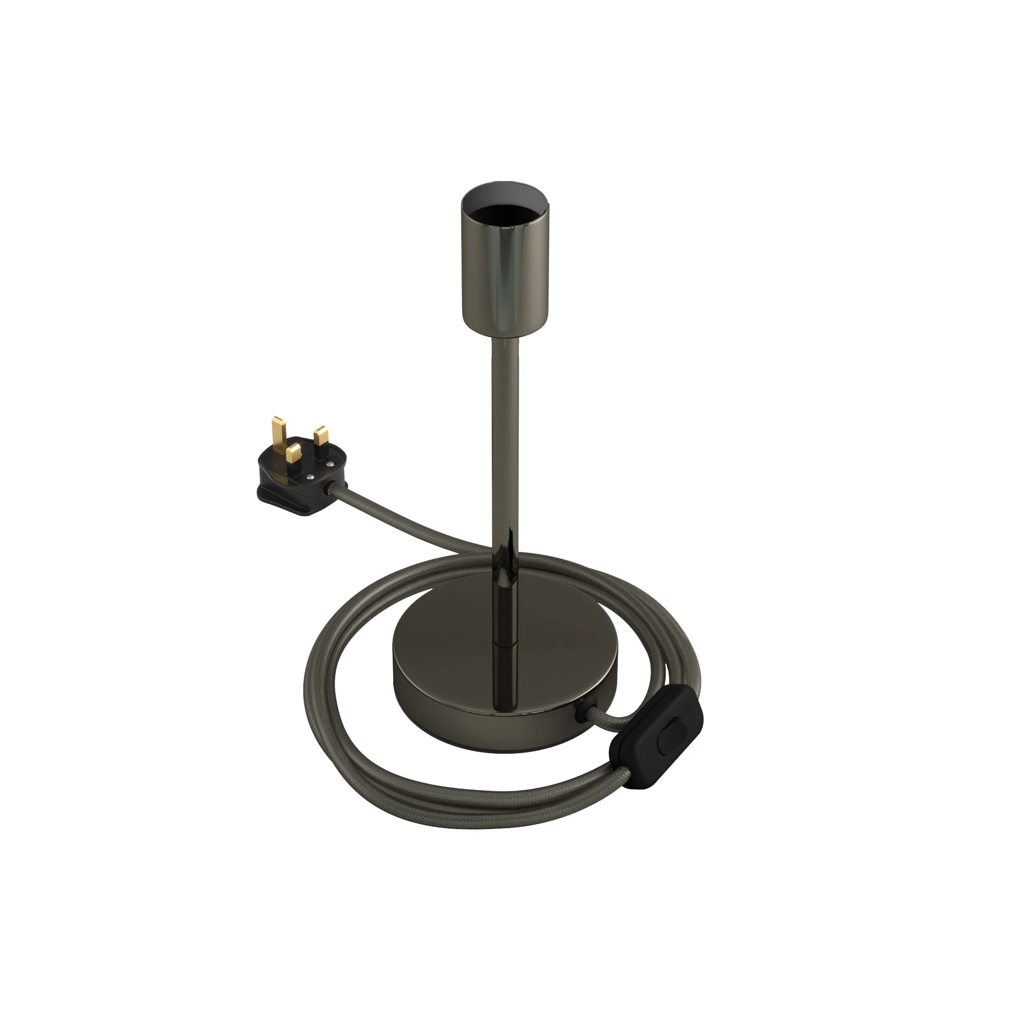 Alzaluce - Metal table lamp with UK plug - Pearl black - Image 7