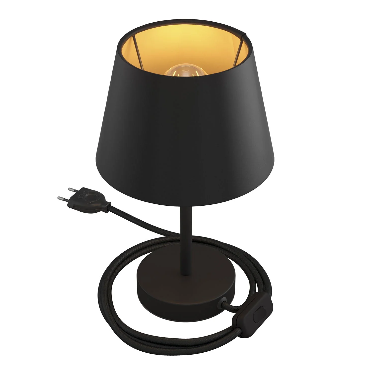 Alzaluce with Impero lampshade, metal table lamp - Cinette black - Image 5