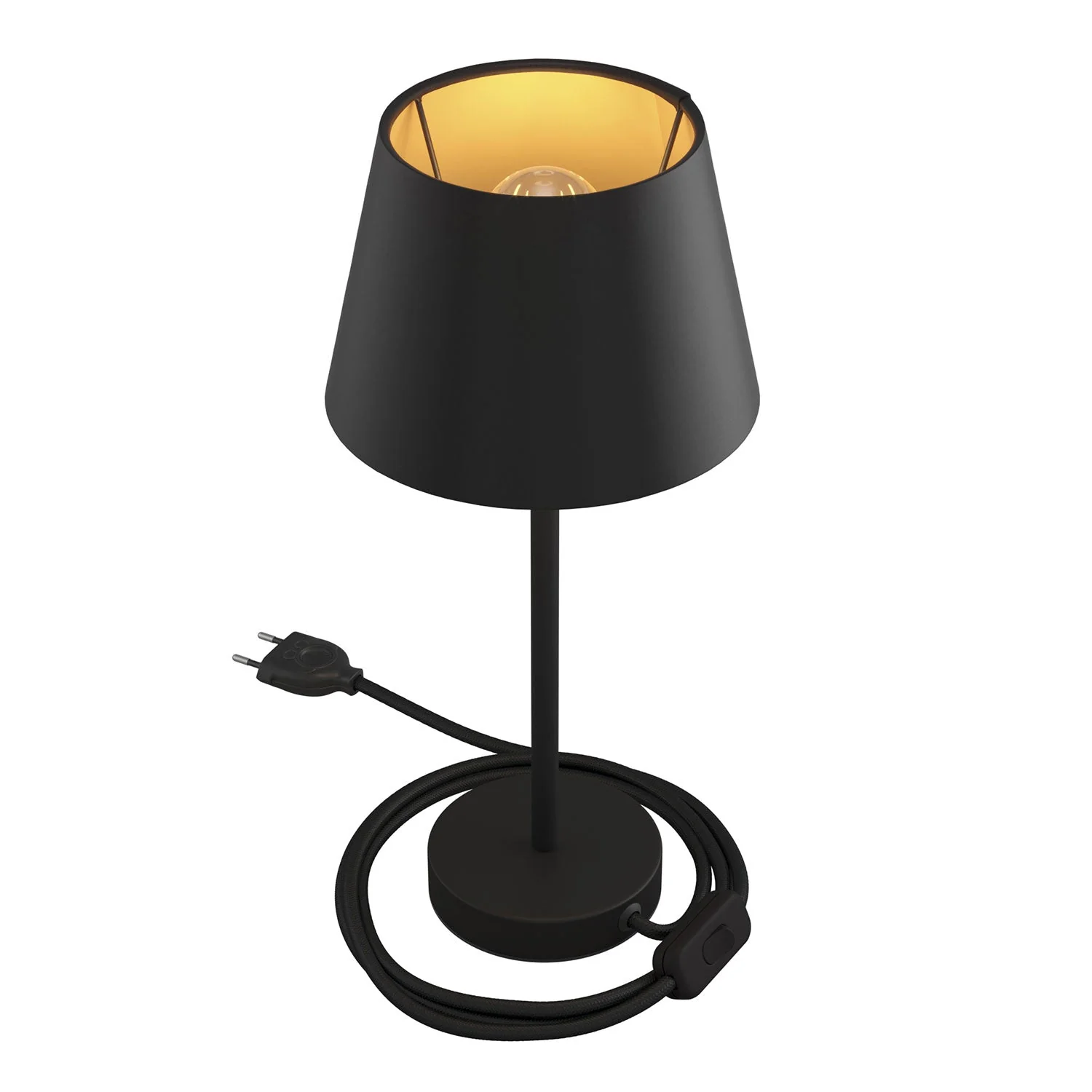 Alzaluce with Impero lampshade, metal table lamp - Cinette black - Image 7