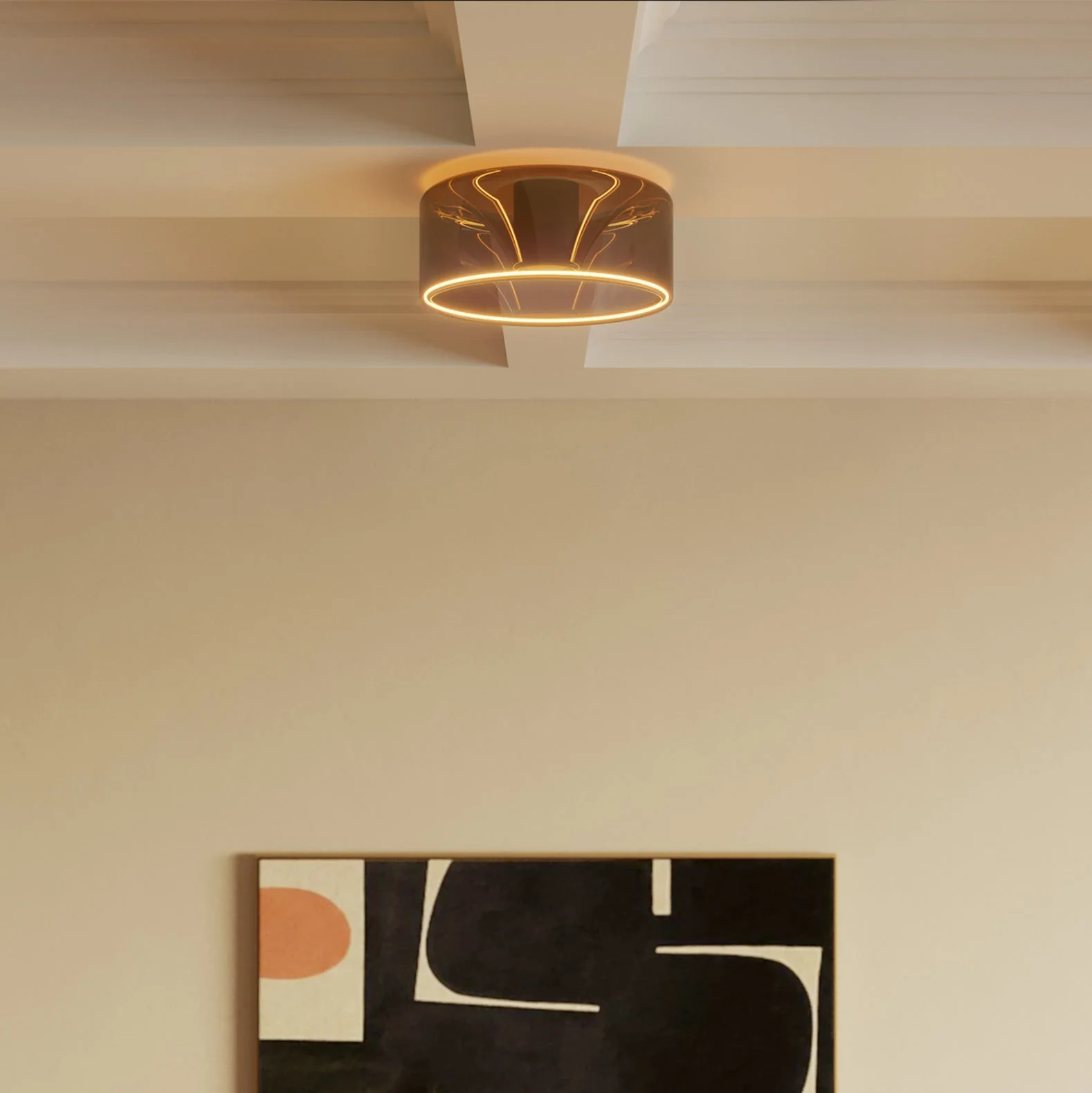 Wall light with Ghost smoky light bulb - Black - Image 3