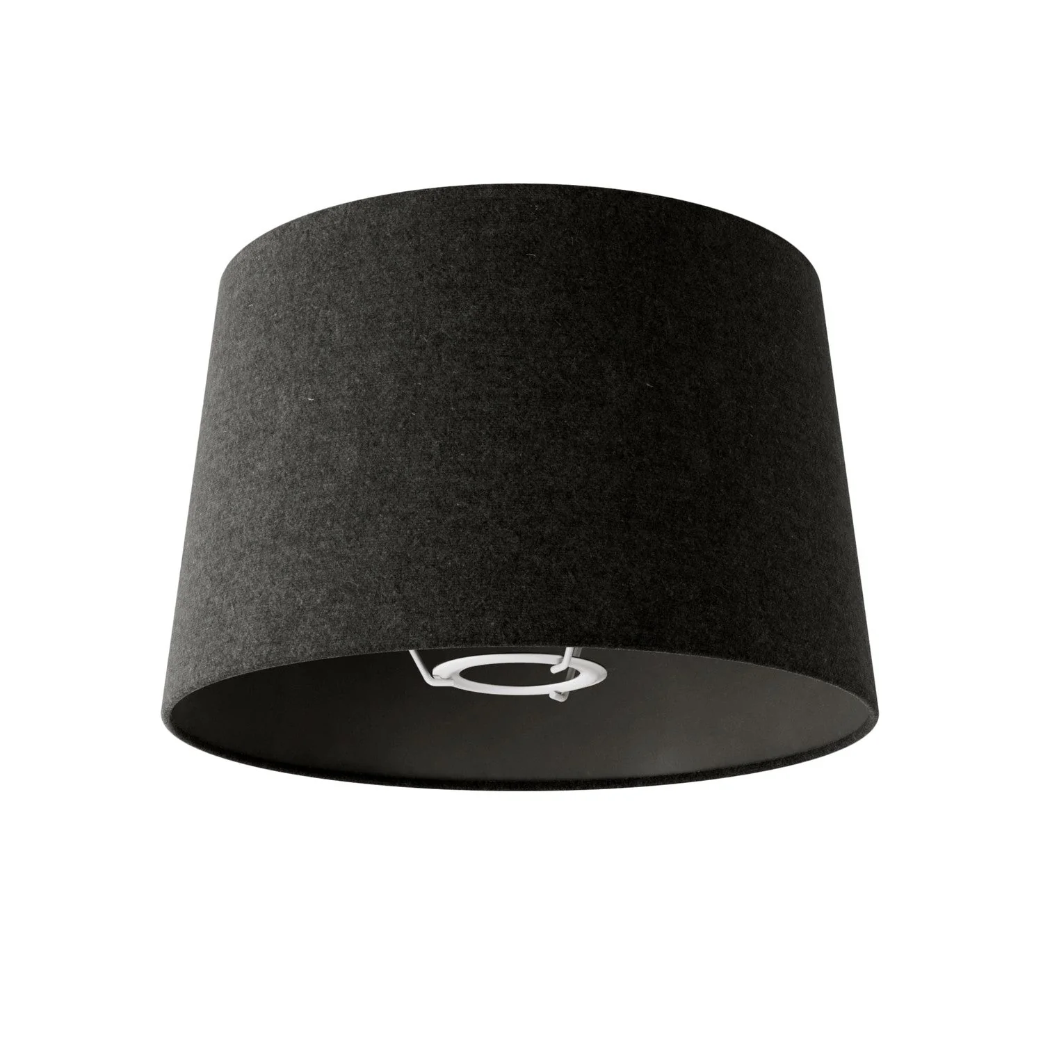 Athena lampshade with E27 fitting for table lamp - Made in Italy - Dark grey wool