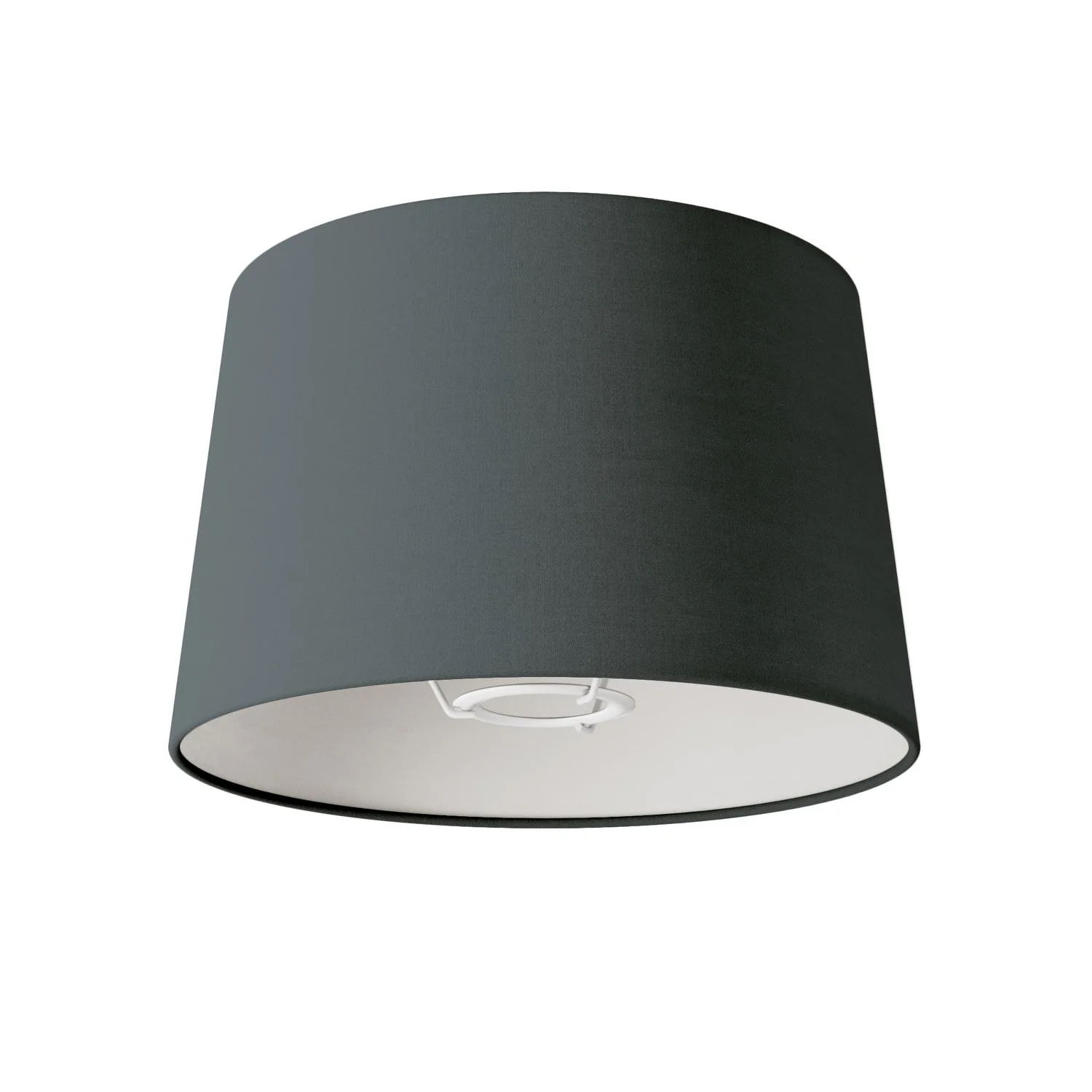 Athena Lampshade with E27 fitting for table or floor lamp - Made in Italy - Dark Gray Canvas