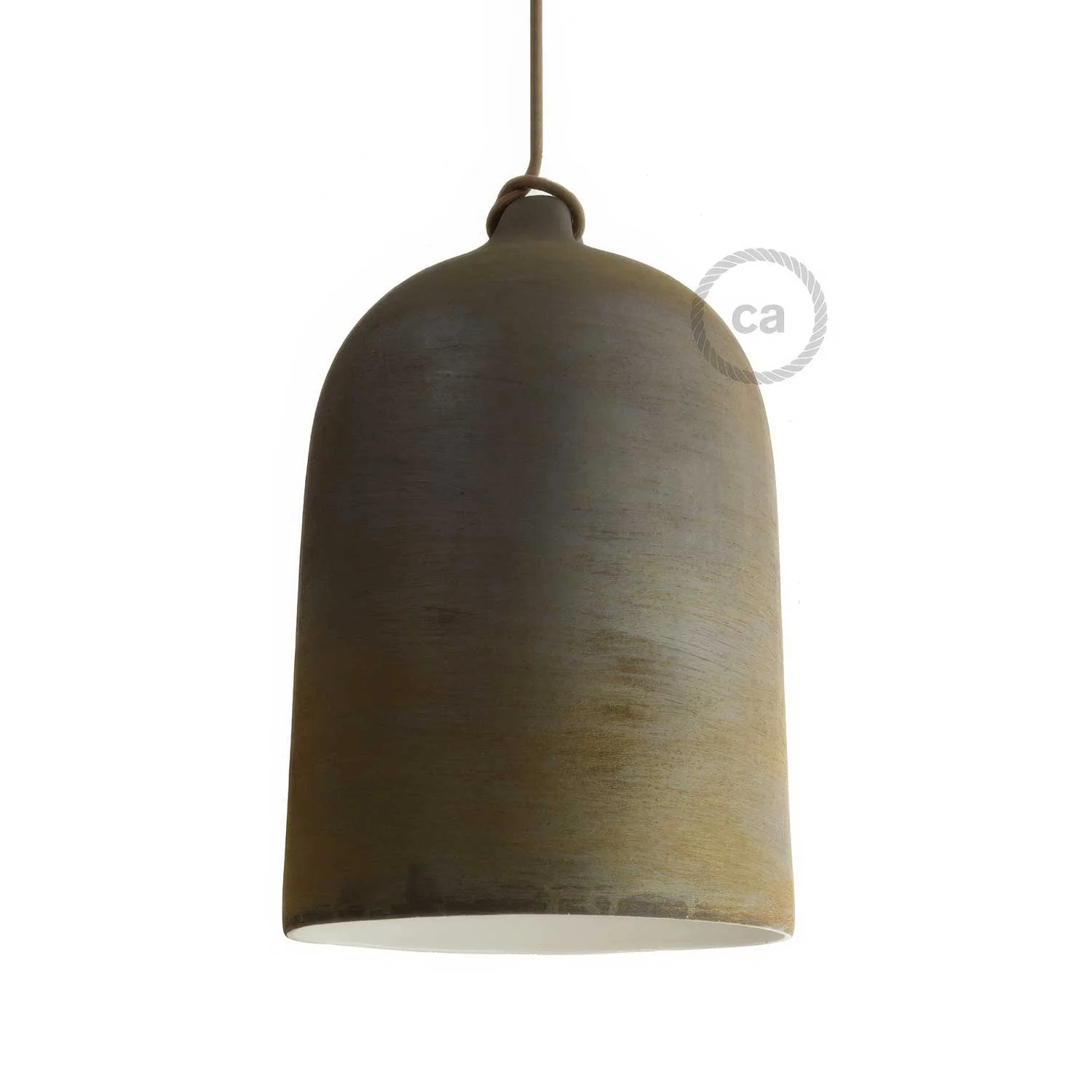 Campana, XL ceramic lampshade for pendant - Made in Italy - Corten effect