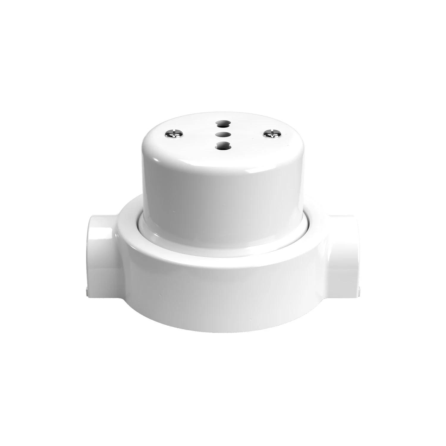 Italian bipasso wall socket kit 10/16A and base for Creative-Tubes in porcelain - White - Image 15