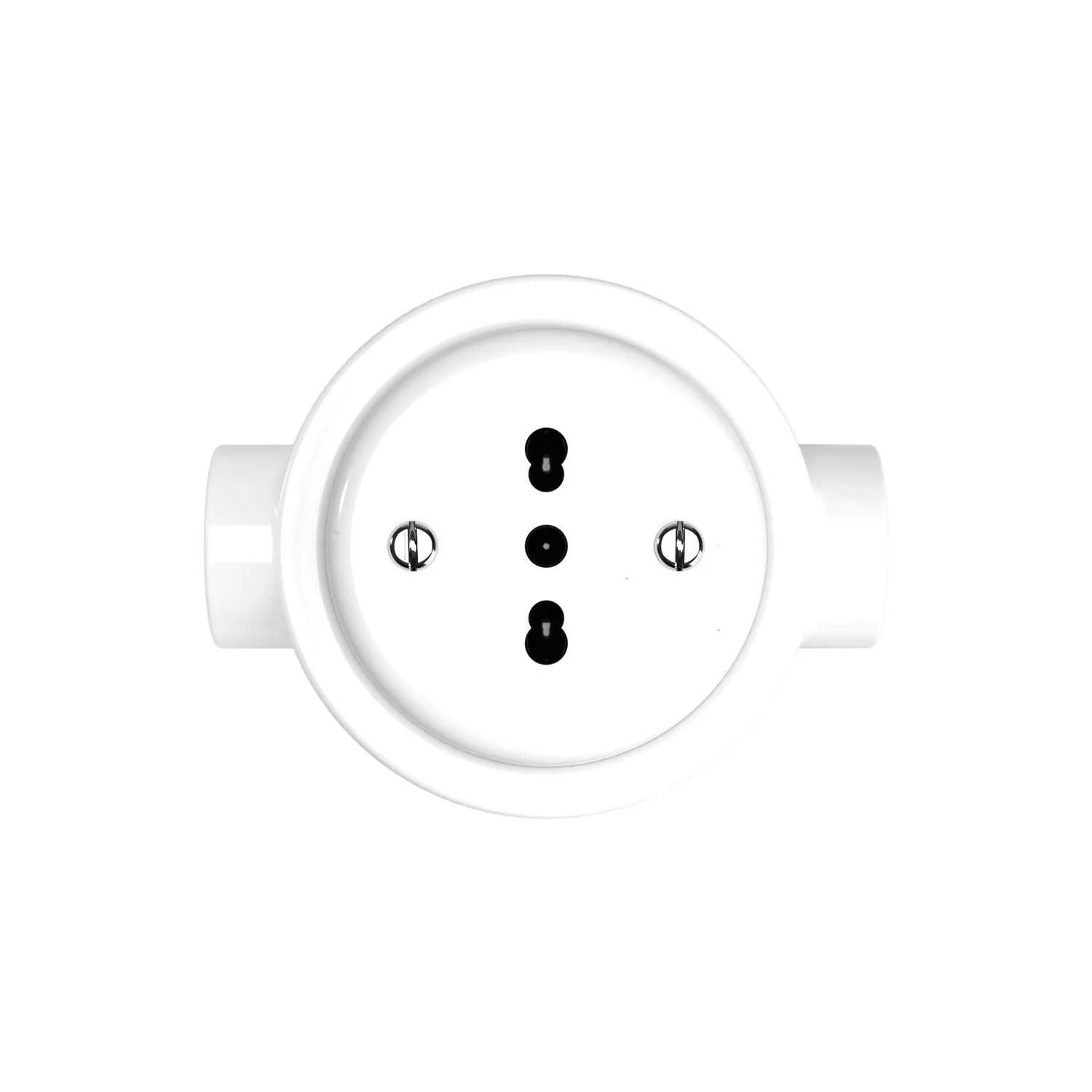 Italian bipasso wall socket kit 10/16A and base for Creative-Tubes in porcelain - White - Image 16