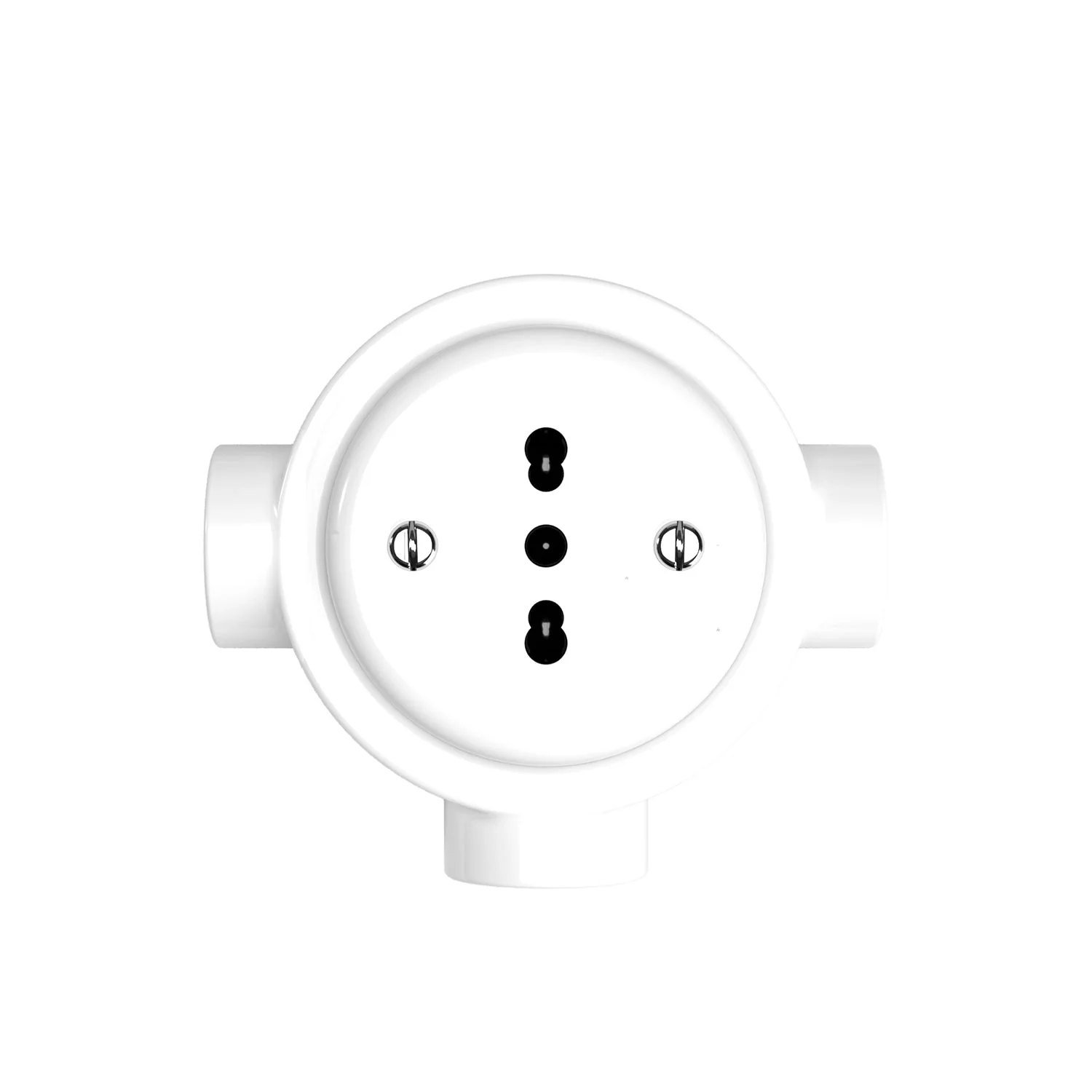 Italian bipasso wall socket kit 10/16A and base for Creative-Tubes in porcelain - White - Image 23