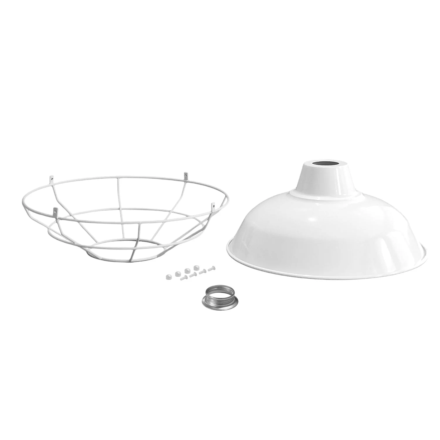 Bistrot lampshade with metal cage - White - Image 2