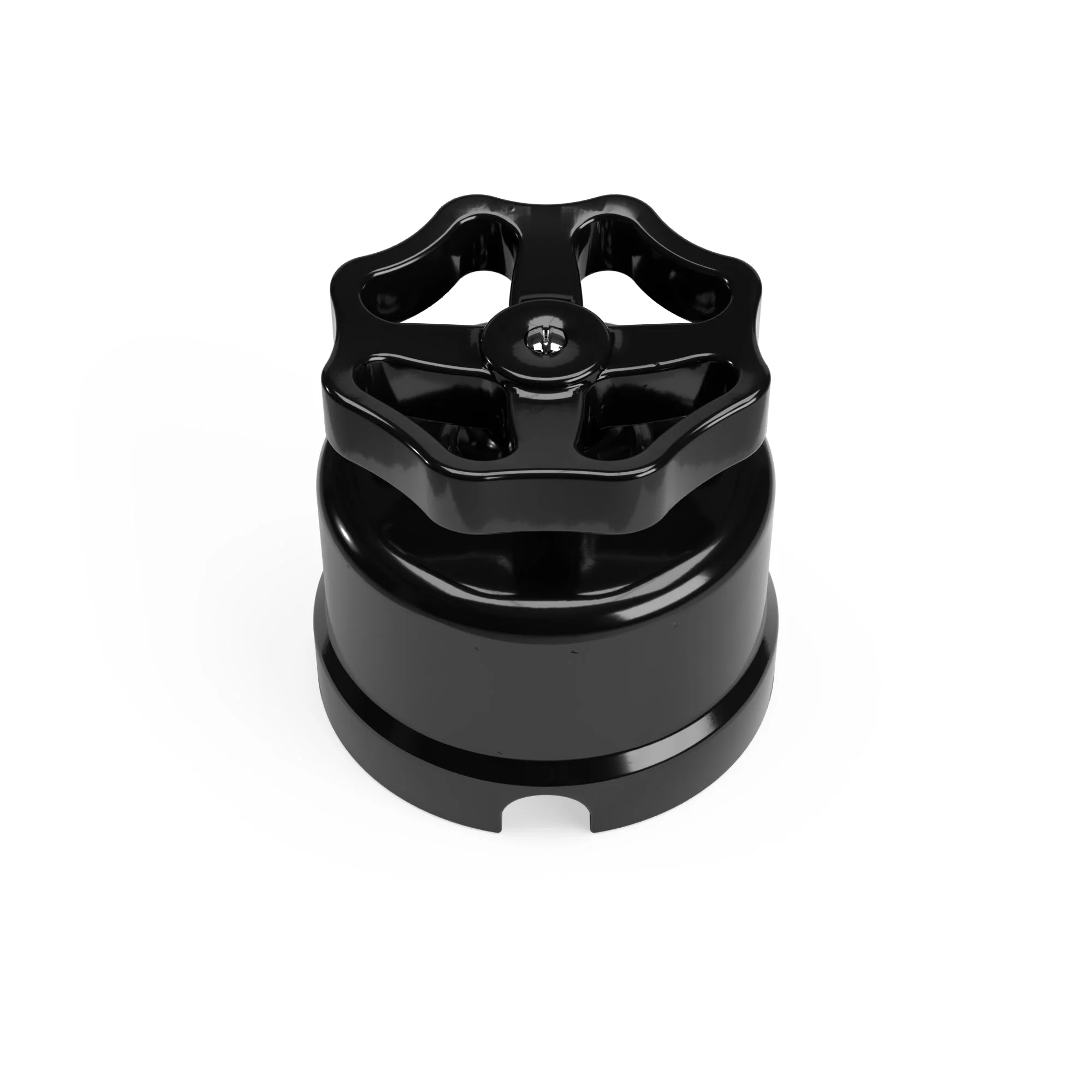 Switch/2-way switch in black porcelain with knob - Image 8