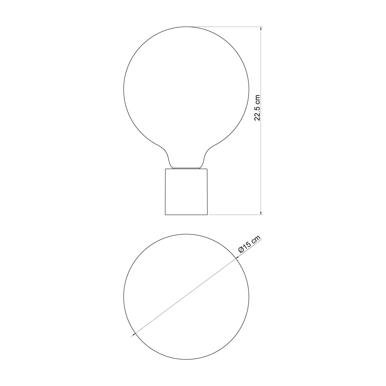 Black wall light with porcelain-effect light bulb - Waterproof IP44 - IO - Image 6