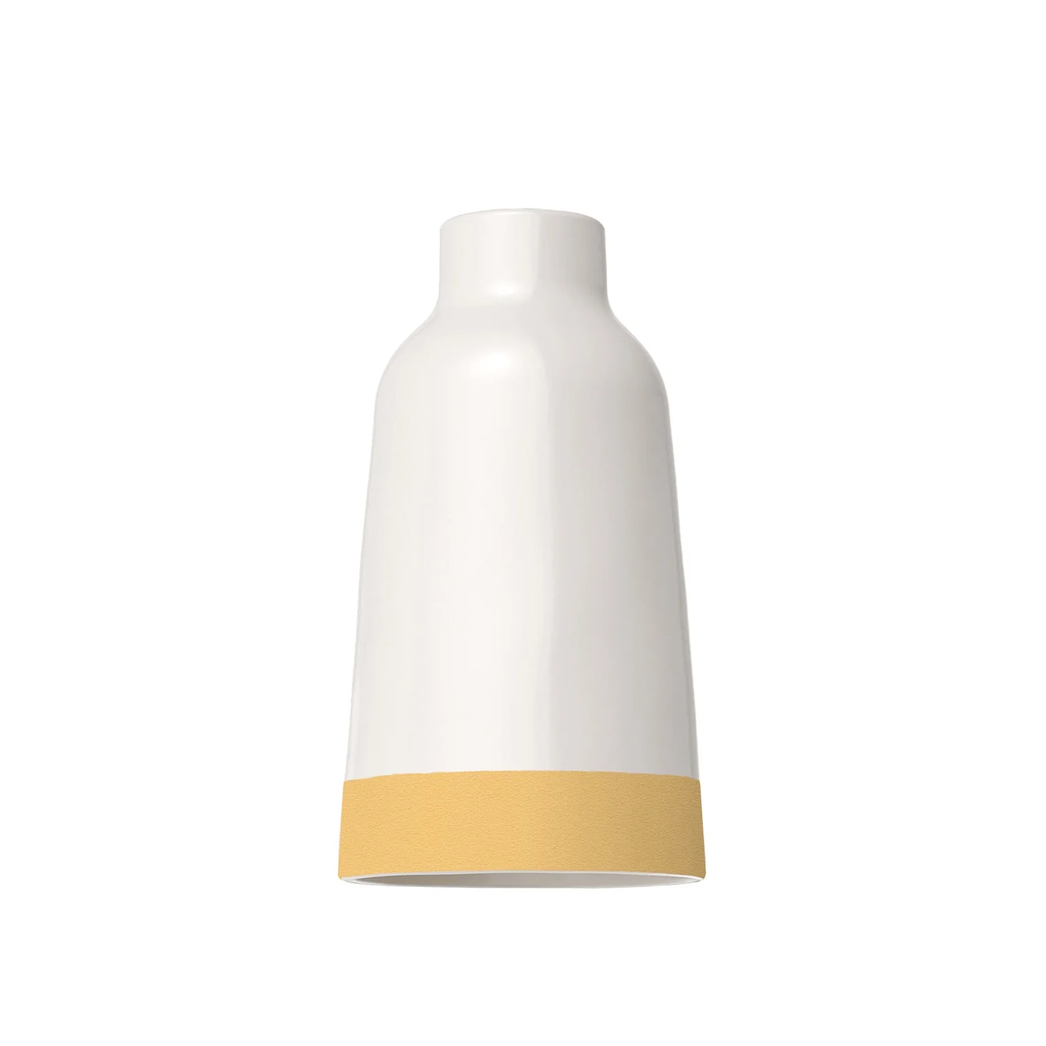 Two-tone bottle lampshade in ceramic, White and Yellow, Materia collection - Made in Italy - Image 4