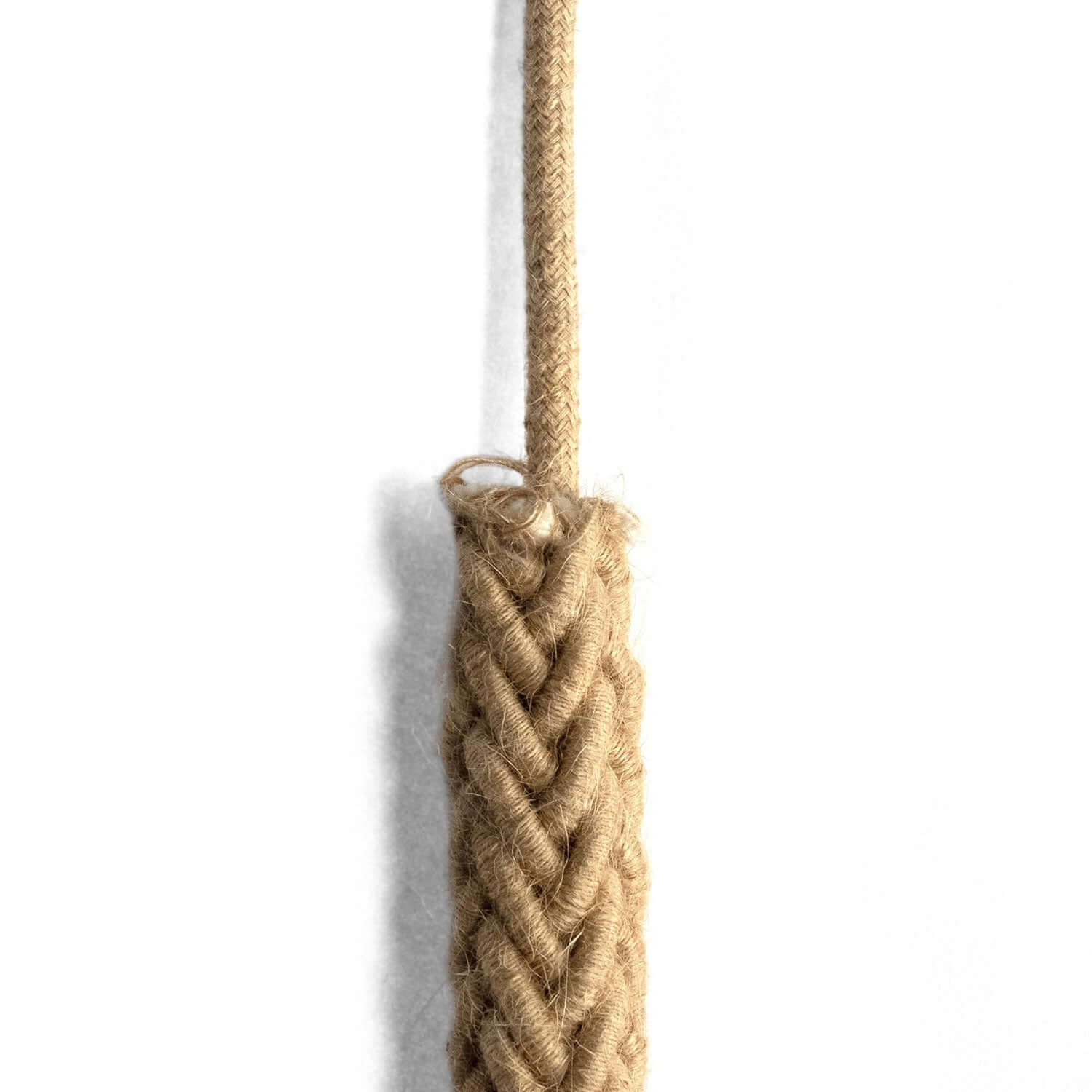 2XL braided cord in jute, 2x0.75 electric cable. Diameter 24mm - Image 3