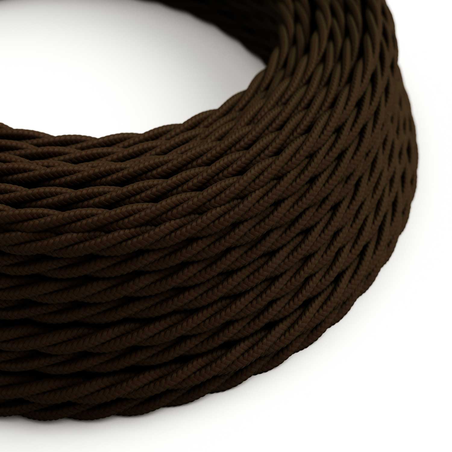 Braided fabric cable Espresso Brown - The Original Creative Cables, for customised DIY lamps - TM13
