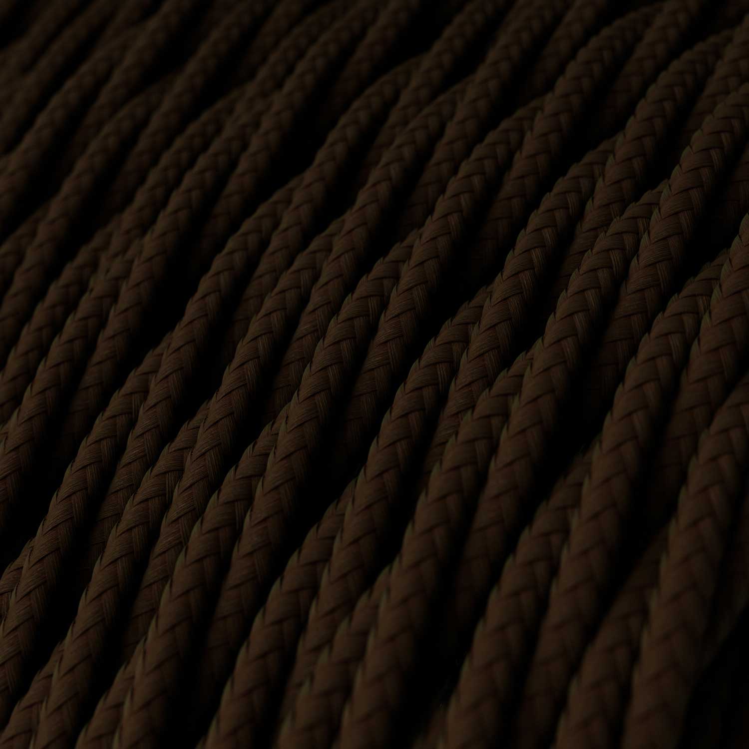 Braided fabric cable Espresso Brown - The Original Creative Cables, for customised DIY lamps - TM13 - Image 2