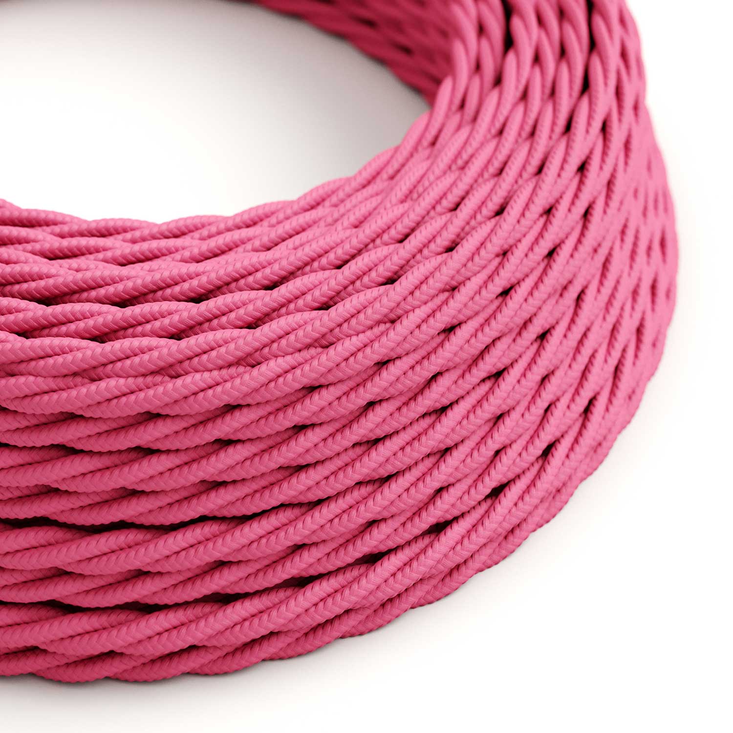 Braided fabric cable in Fuchsia Pink - The Original Creative Cables, for creating your own lamps - TM08