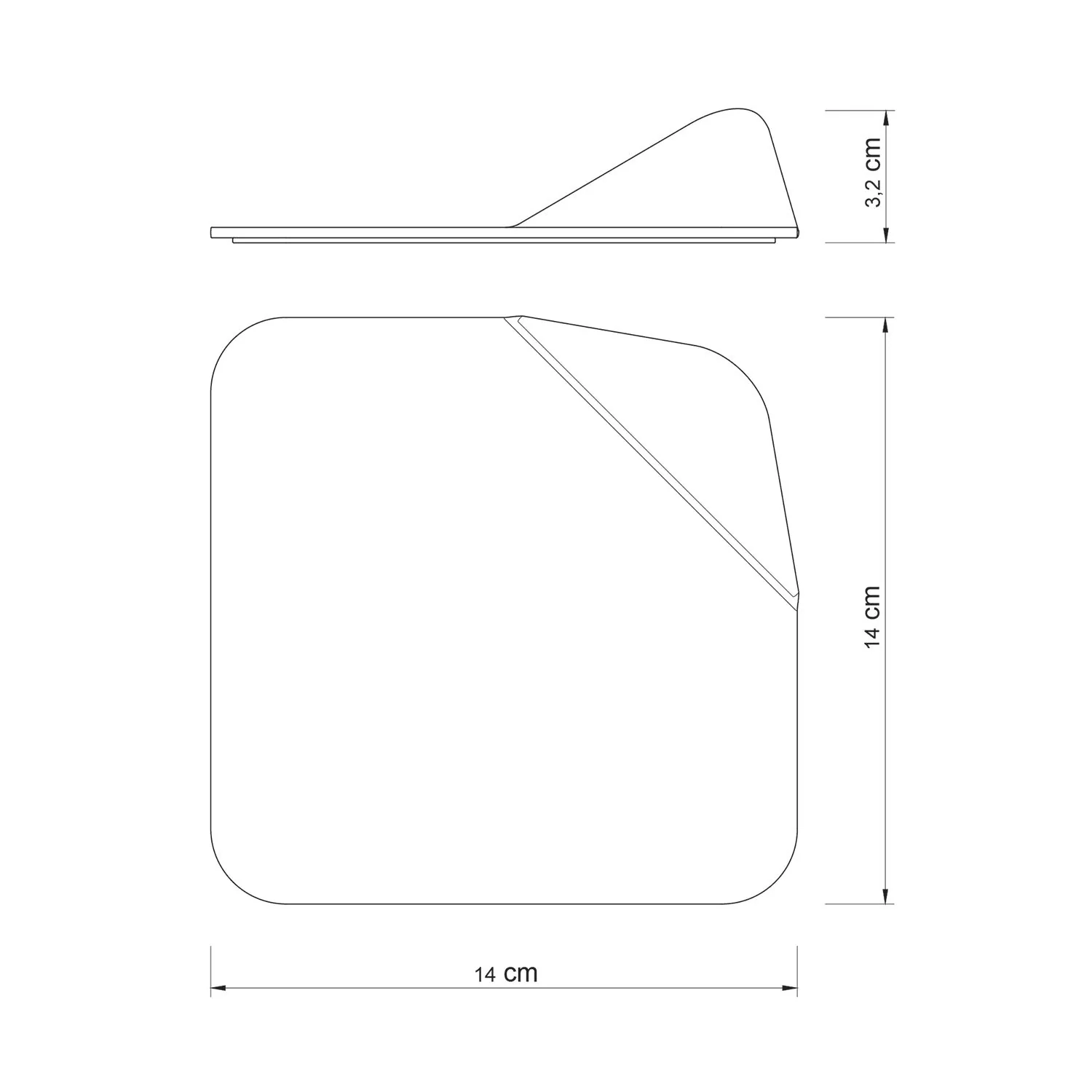Metal base for flat surfaces for Magnetico! lamp - Satin bronze - Image 2