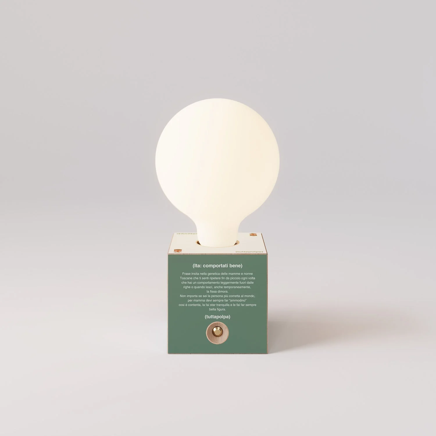 Cabless03 "Fai ammodino" with porcelain-effect globe Light bulb - Tuttapolpa - Image 4