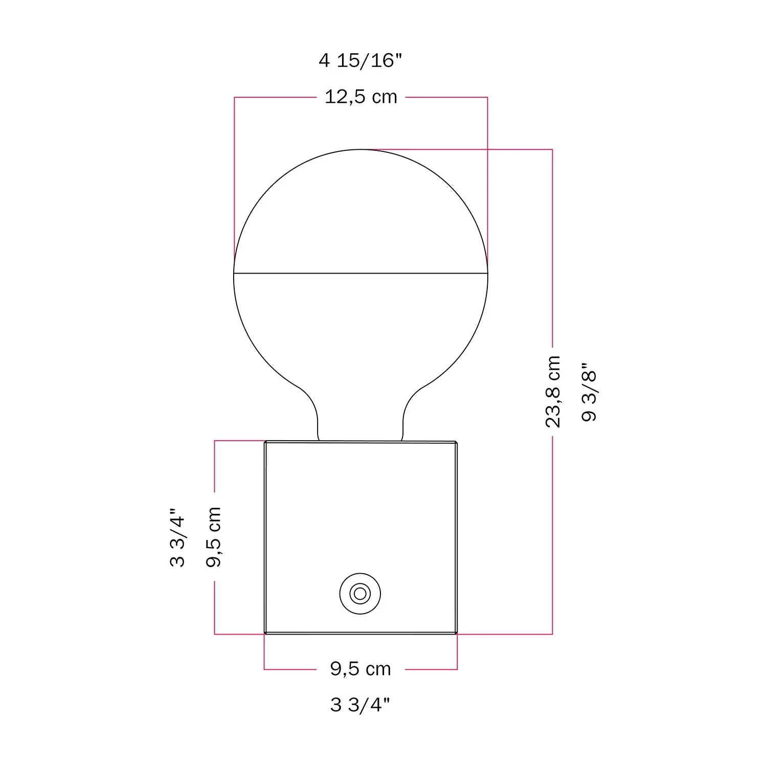 Cabless03 "Fai ammodino" battery lamp with silver half-sphere globe bulb - Tuttapolpa - Image 6