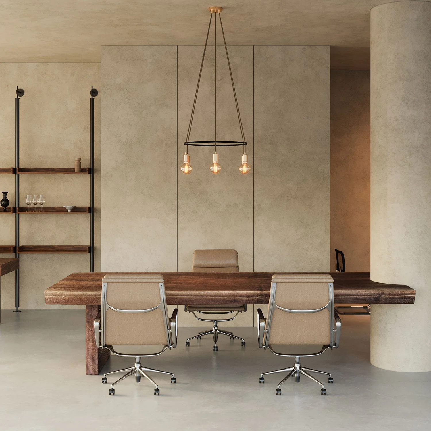 Cage chandelier with 6 Globe drops - Satin bronze - Image 2