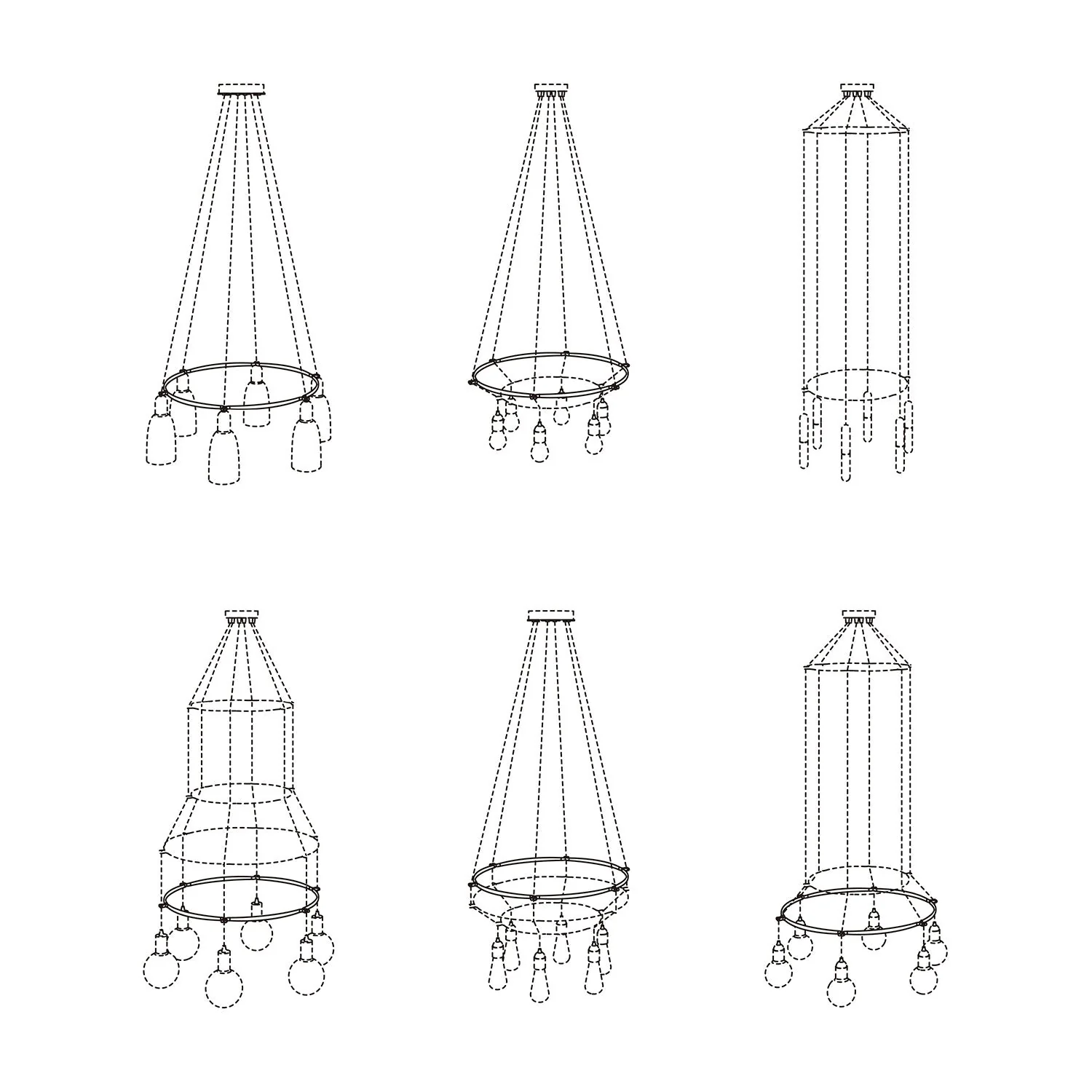 Cage Circle - Structure for chandeliers - Black - Image 10