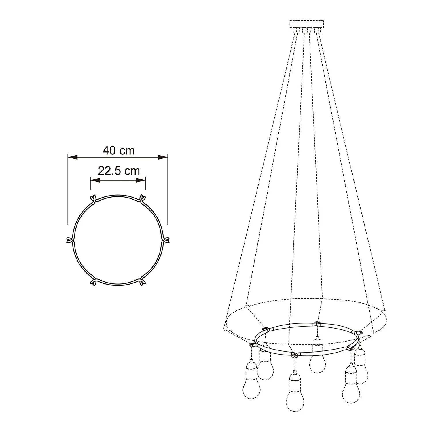 Cage Circle - Structure for chandeliers - Black - Image 4