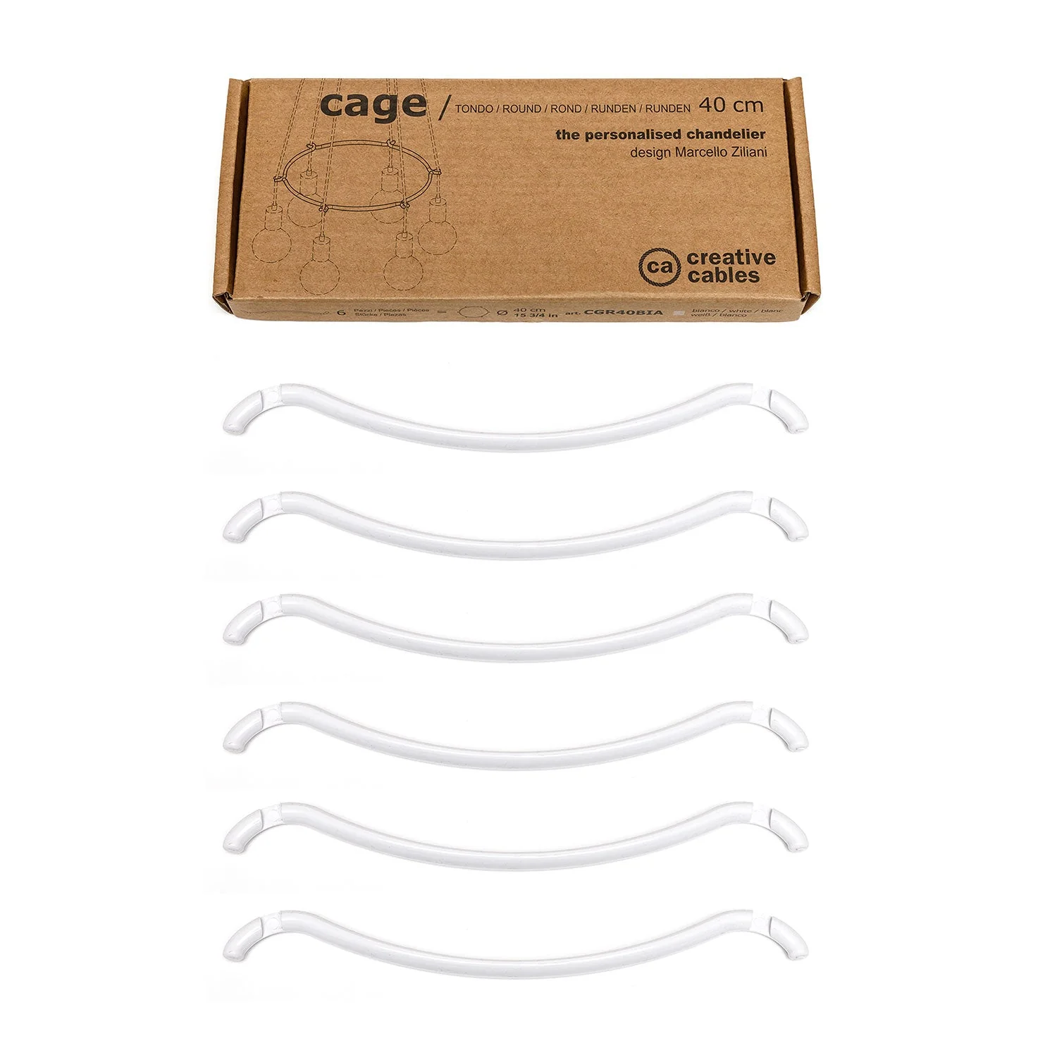 Cage Circle - Structure for chandeliers - White - Image 2