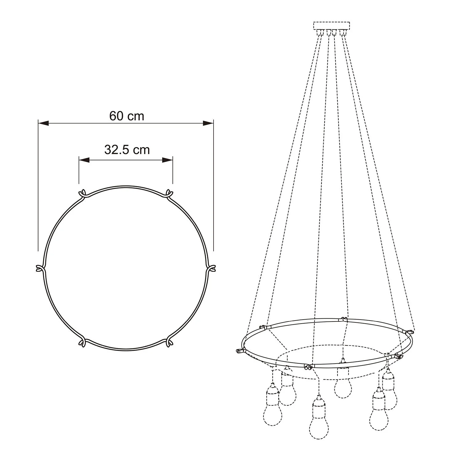 Cage Circle - Structure for chandeliers - White - Image 9
