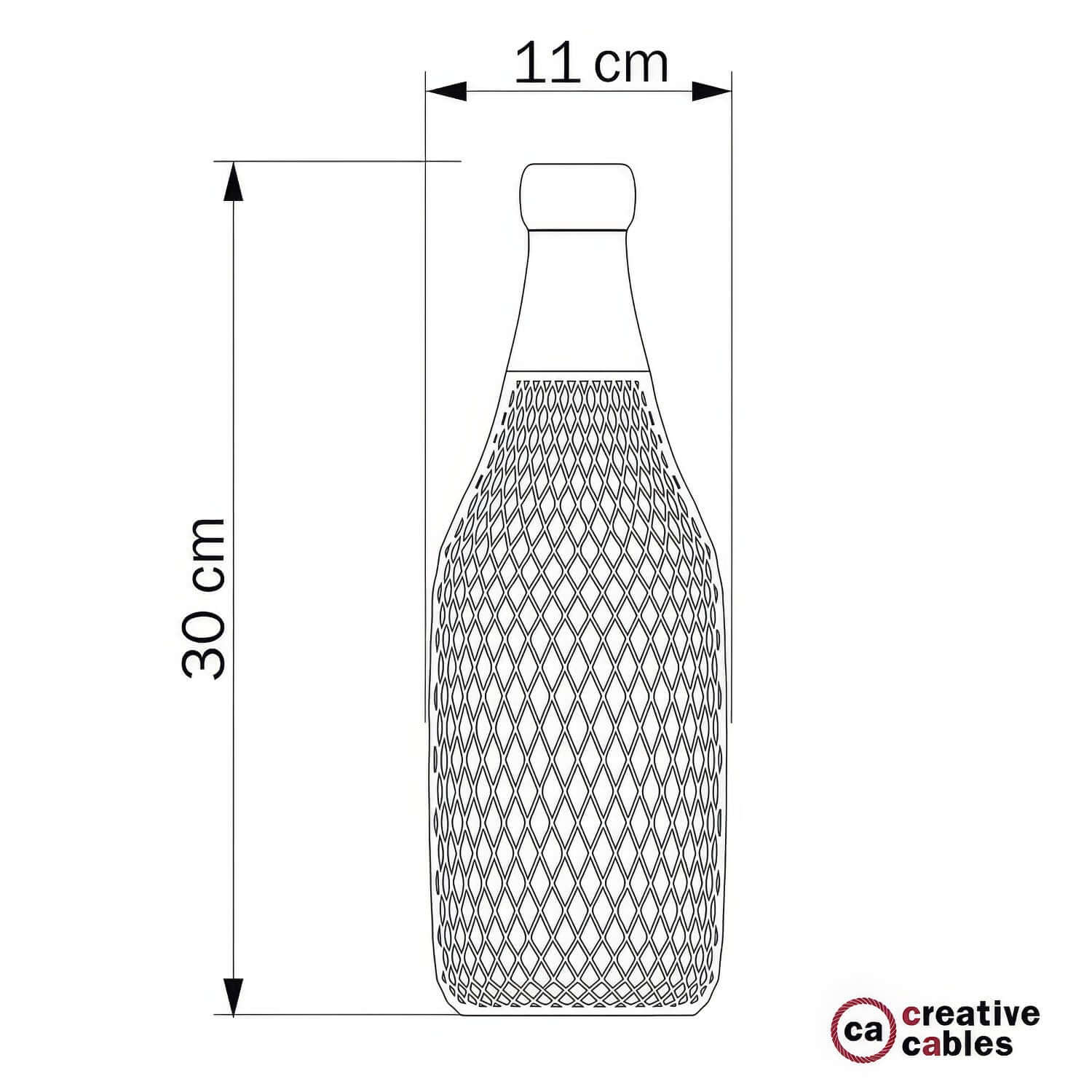 Magnum bottle lampshade cage in metal - Black - Image 4
