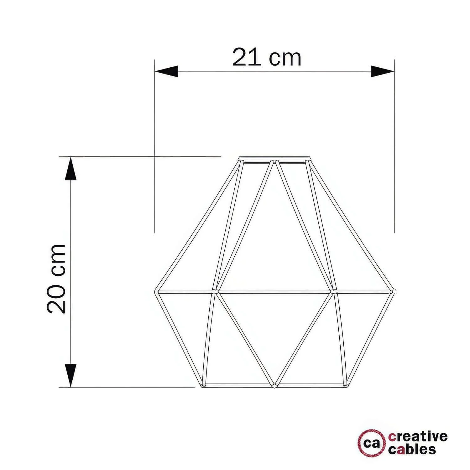 Diamond metal Lampshade cage with E27 fitting - Brass - Image 4