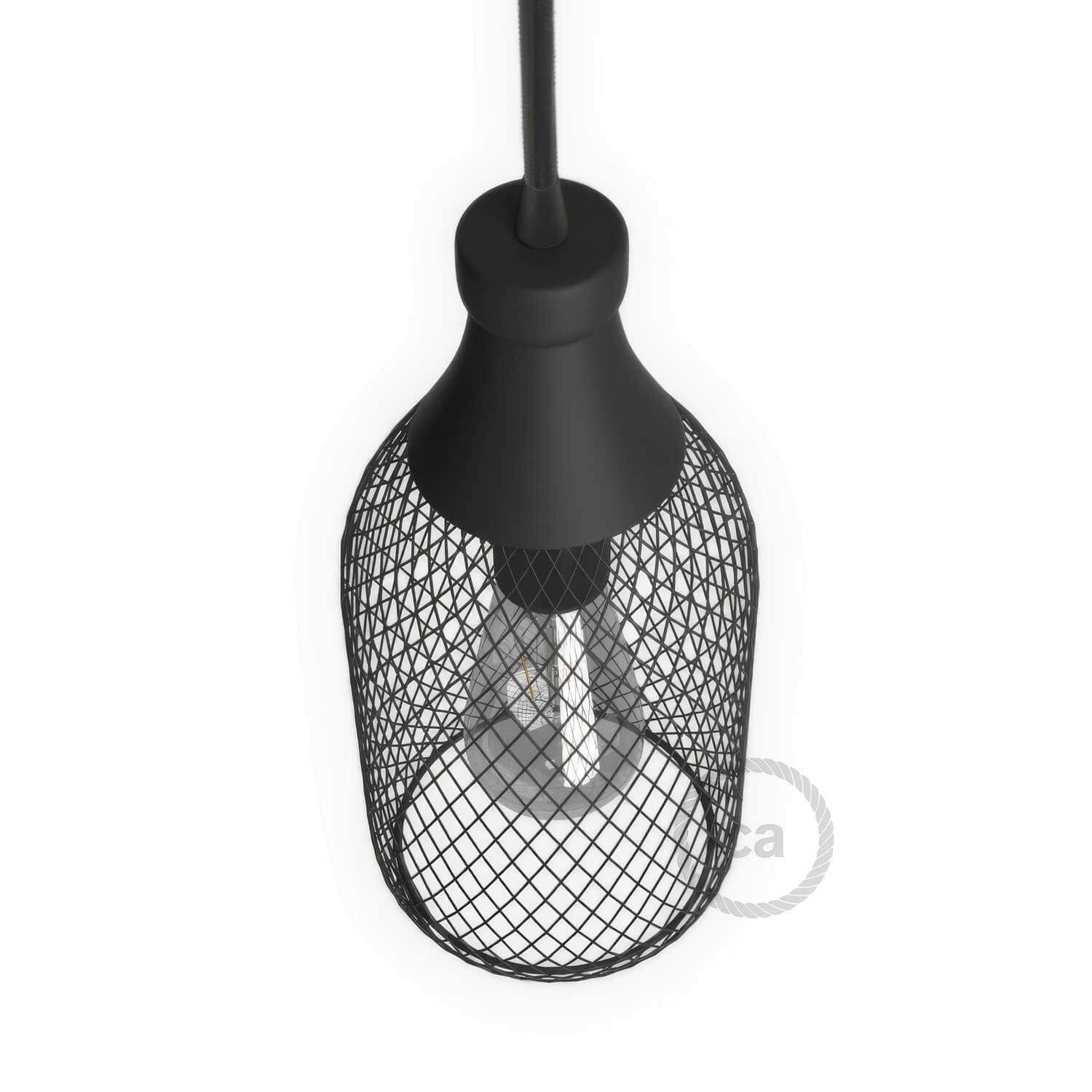 Jéroboam bottle lampshade cage in metal - Black - Image 3