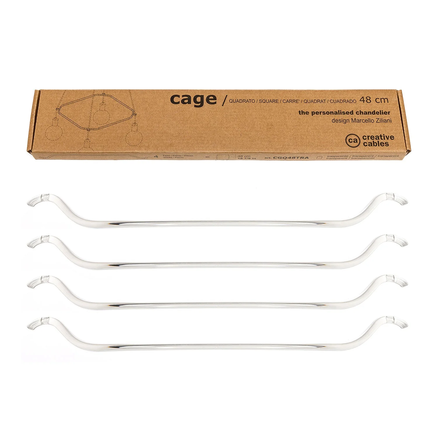 Cage Square - Structure for chandeliers - Transparent - Image 7