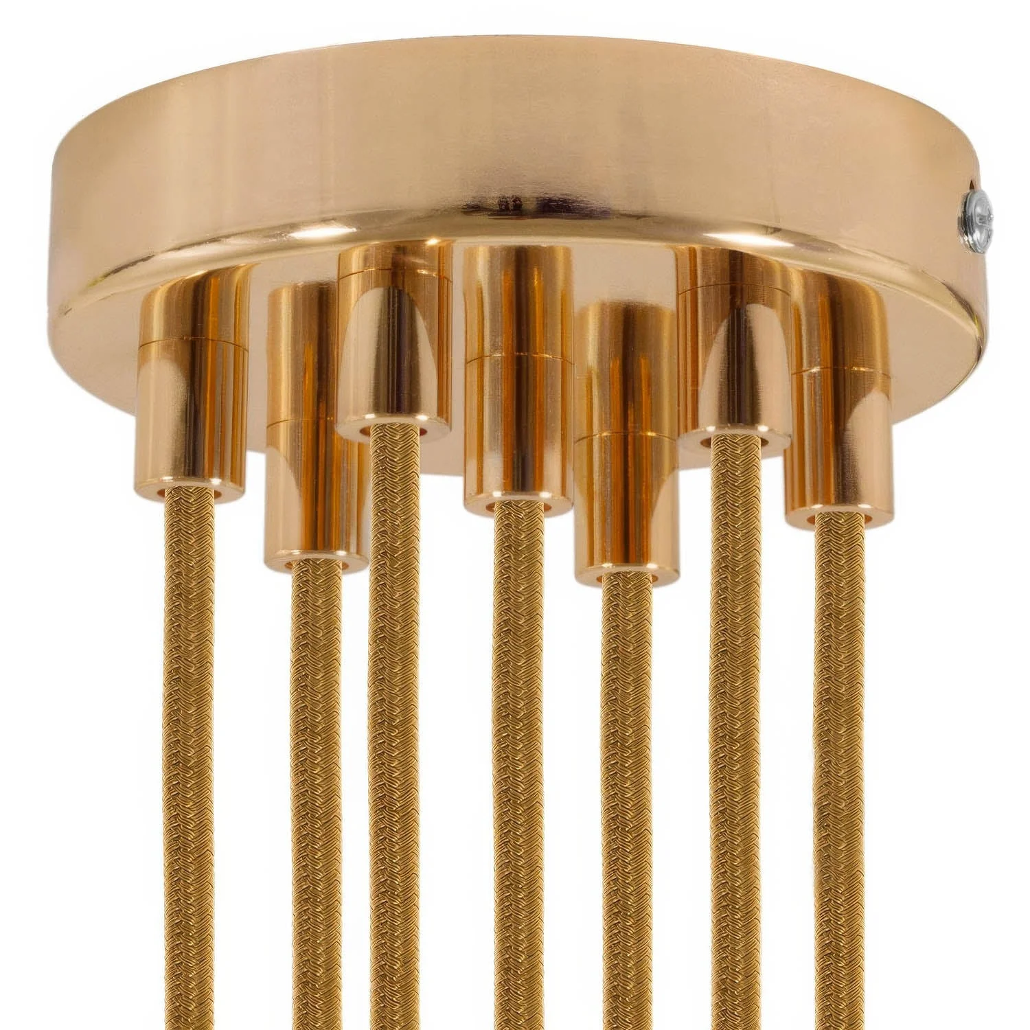 Cylindrical metal ceiling rose kit with 7 holes - Copper - Image 6