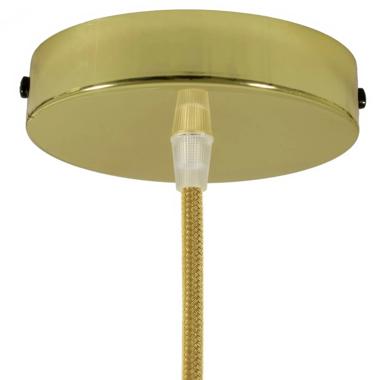 Cylindrical ceiling rose kit in metal - Brass
