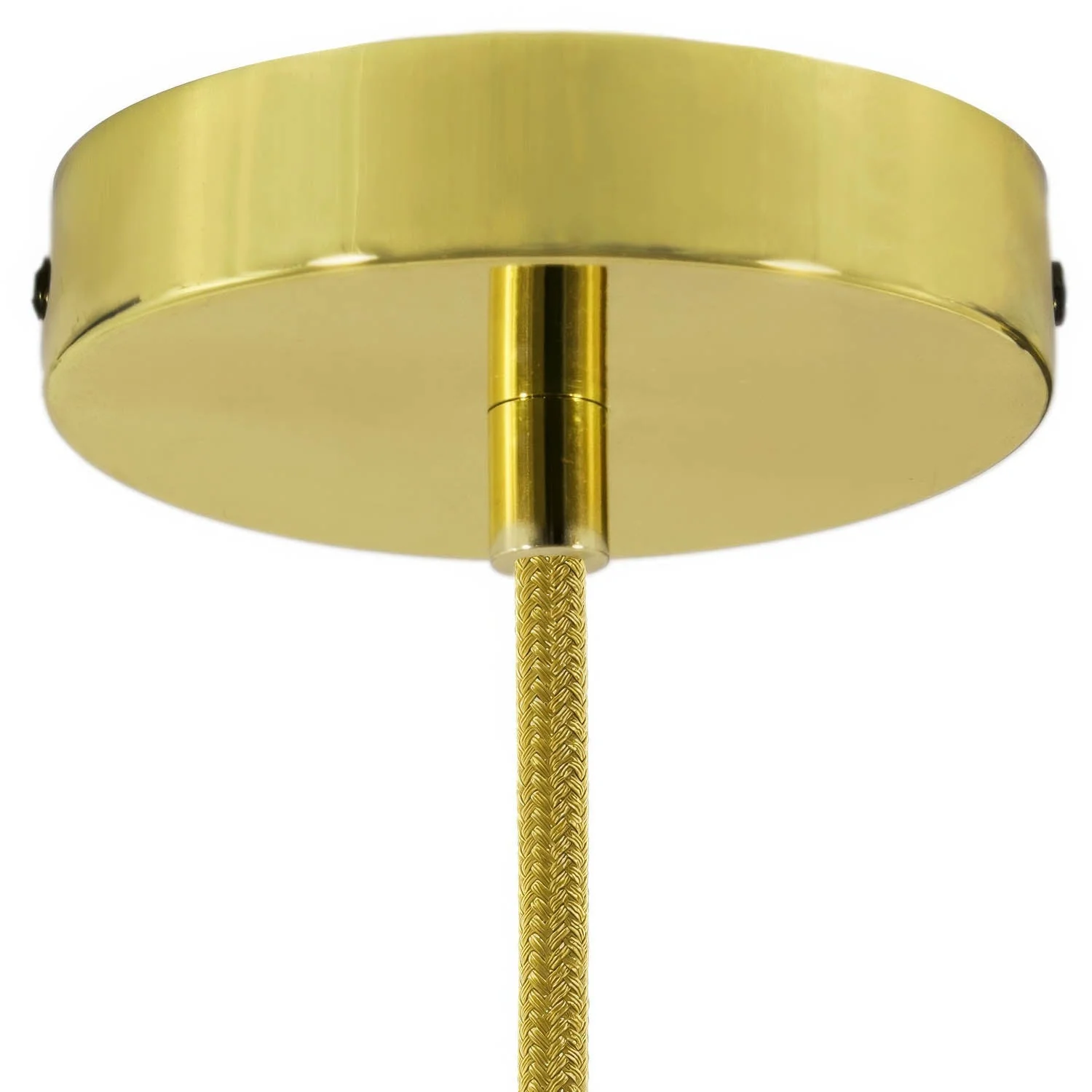 Cylindrical ceiling rose kit in metal - Brass - Image 6