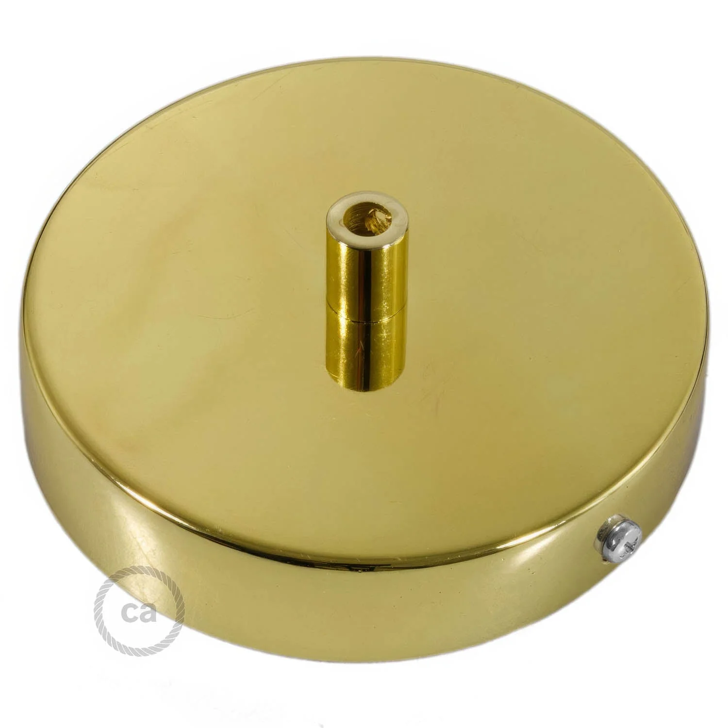 Cylindrical ceiling rose kit in metal - Brass - Image 7