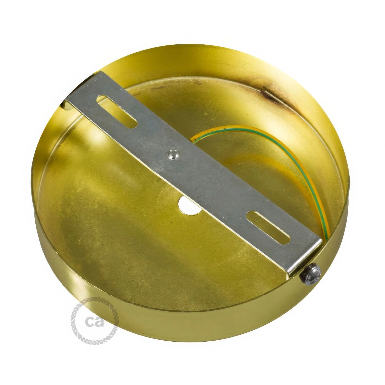 Cylindrical ceiling rose kit in metal - Brass - Image 9
