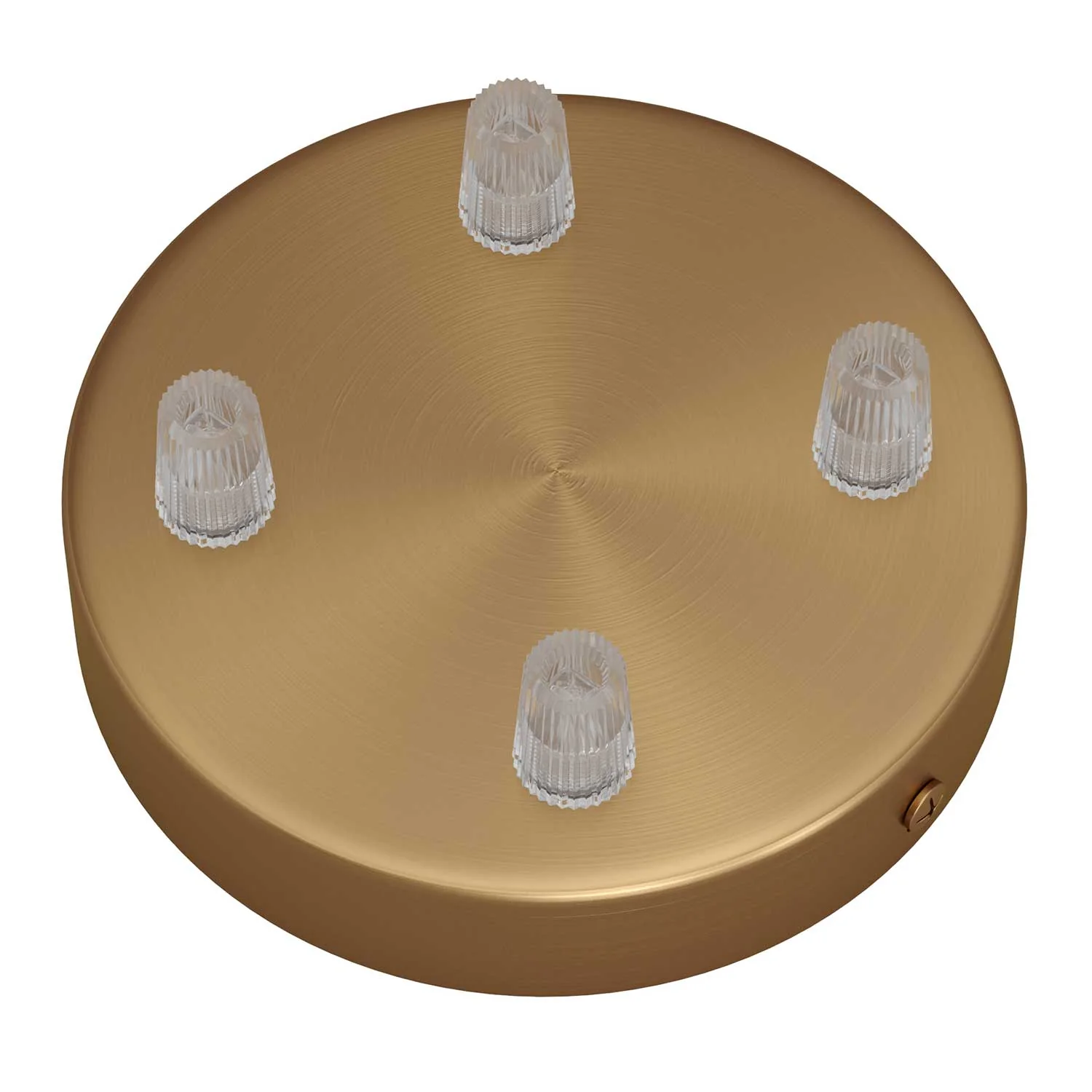 Cylindrical metal ceiling rose kit with 4 holes - Satin bronze - Image 2