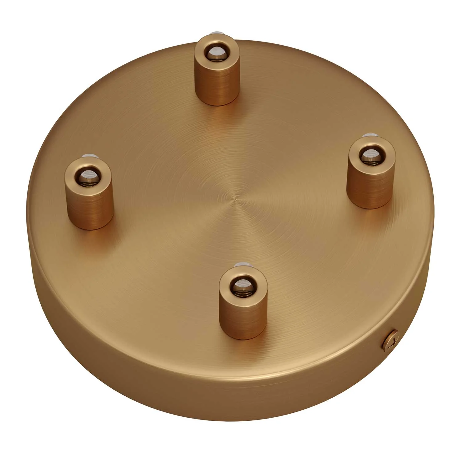 Cylindrical metal ceiling rose kit with 4 holes - Satin bronze - Image 7