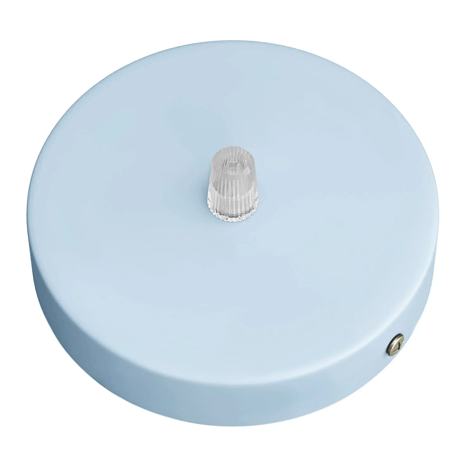Cylindrical metal ceiling rose kit - Sugar paper blue - Image 2