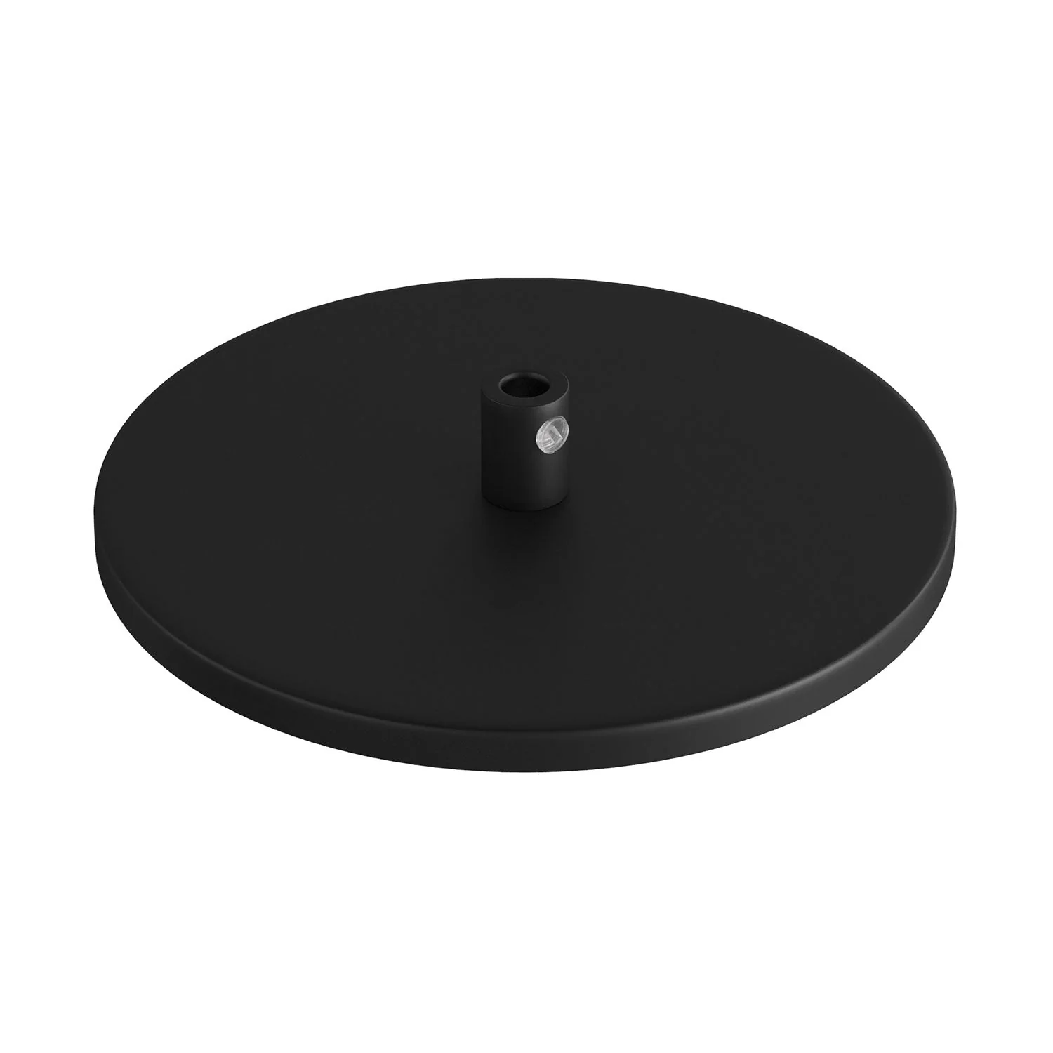 Flush-mounted ceiling rose with 1 central hole – Black - Image 2