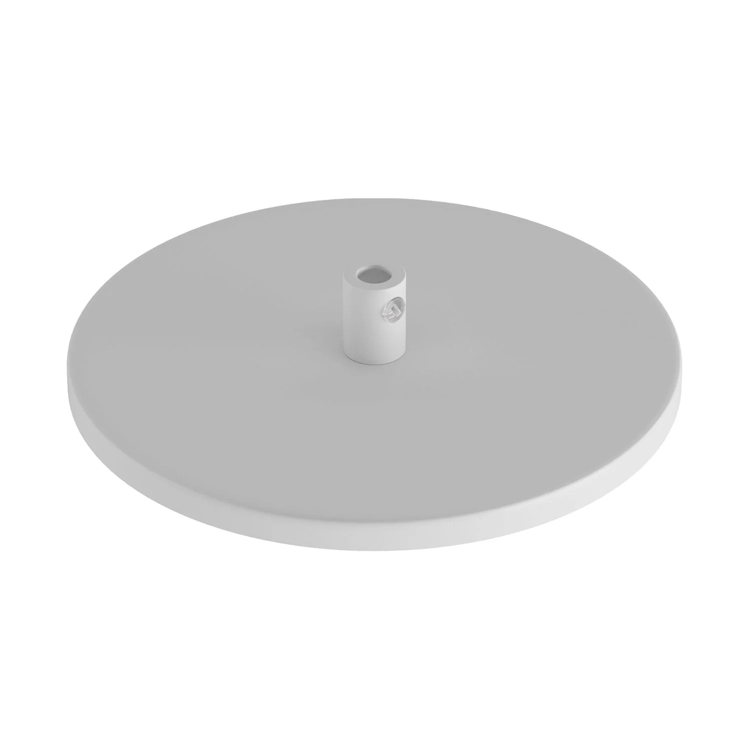 Recessed flush-mount ceiling rose with 1 central hole - Matt white - Image 2